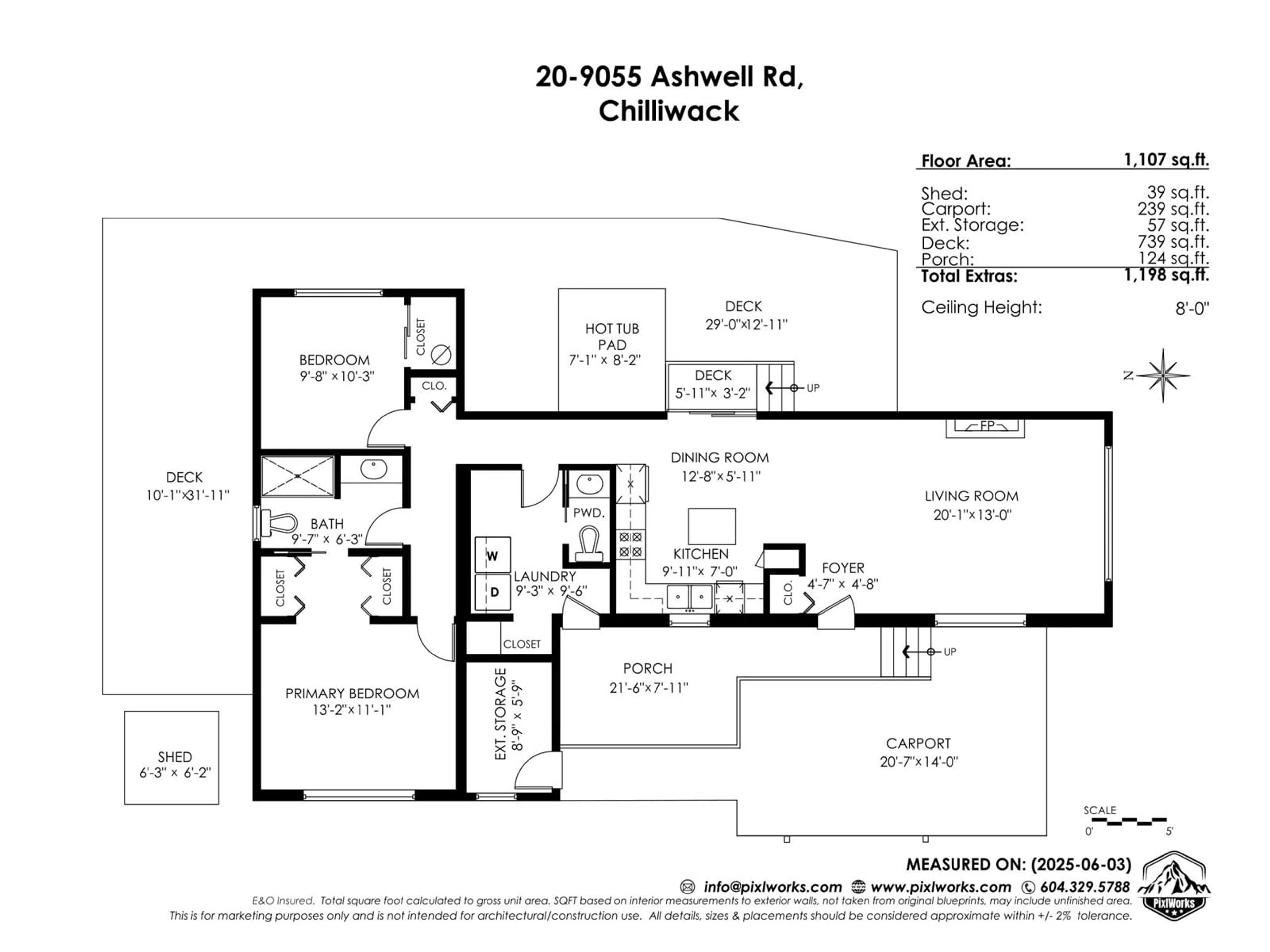 Floor plan for 20 - 9055 ASHWELL ROAD, Chilliwack British Columbia V2P7S2