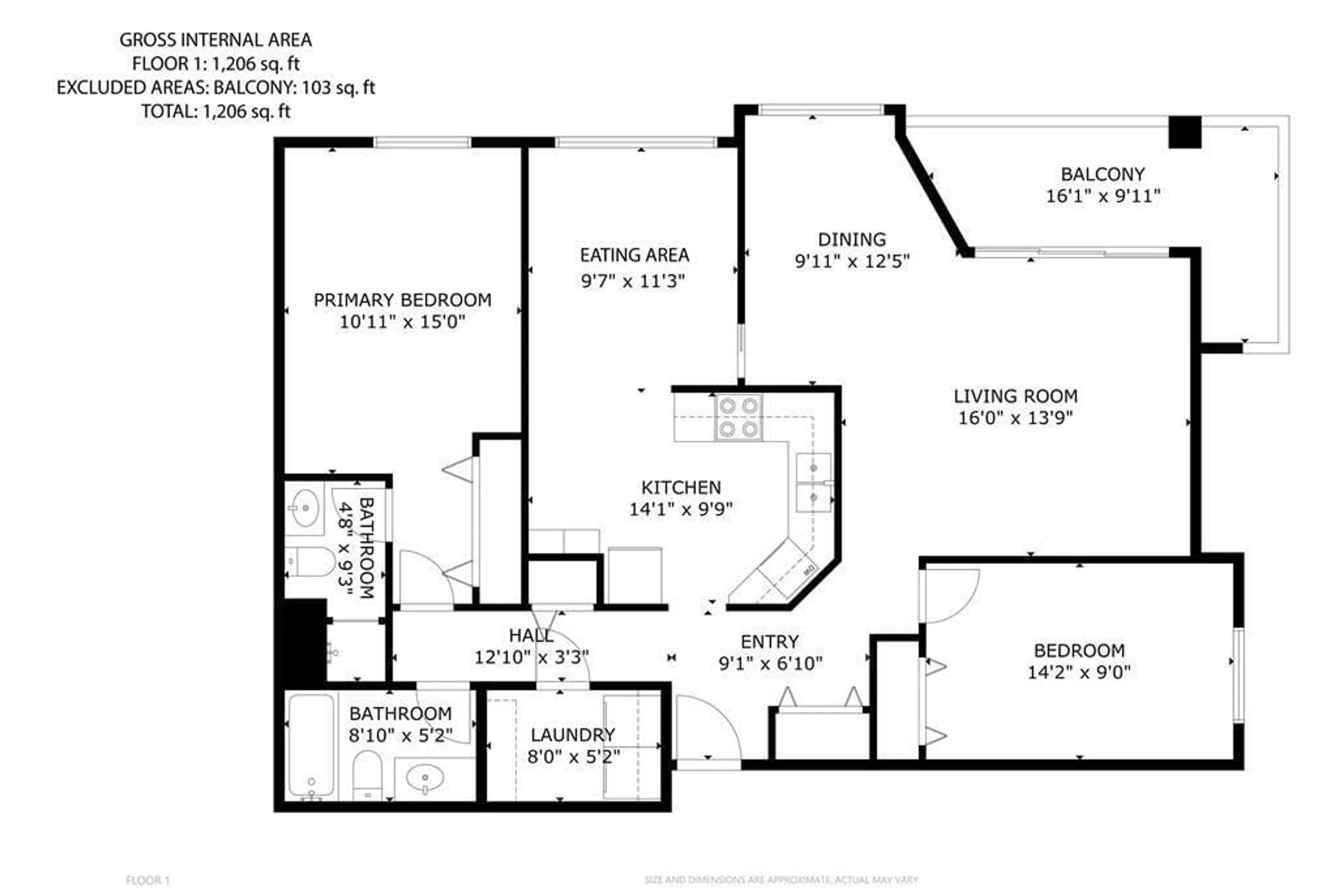 Floor plan for 205 - 32823 LANDEAU, Abbotsford British Columbia V2S6S6