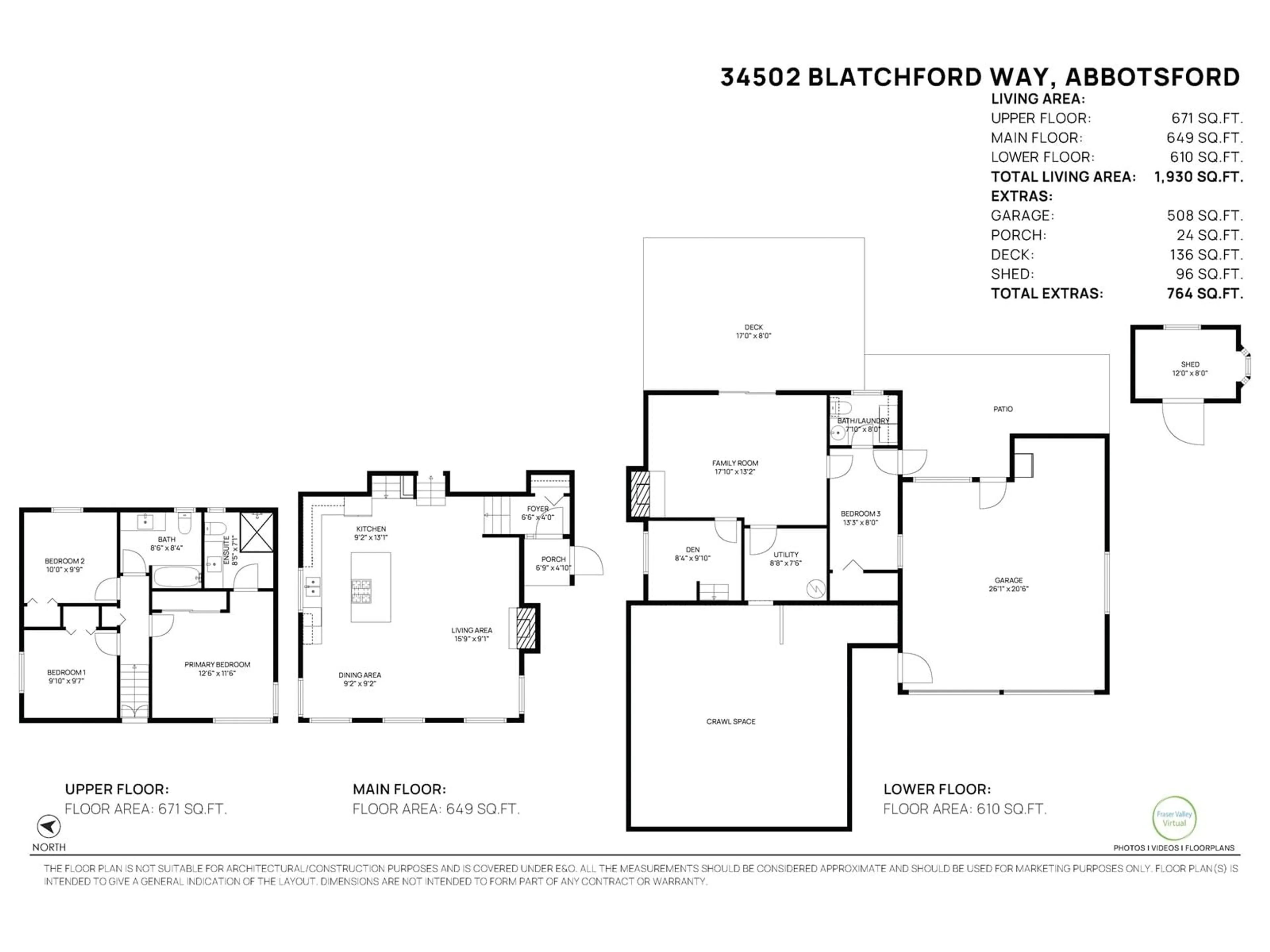 Floor plan for 34502 BLATCHFORD, Abbotsford British Columbia V2S5J8