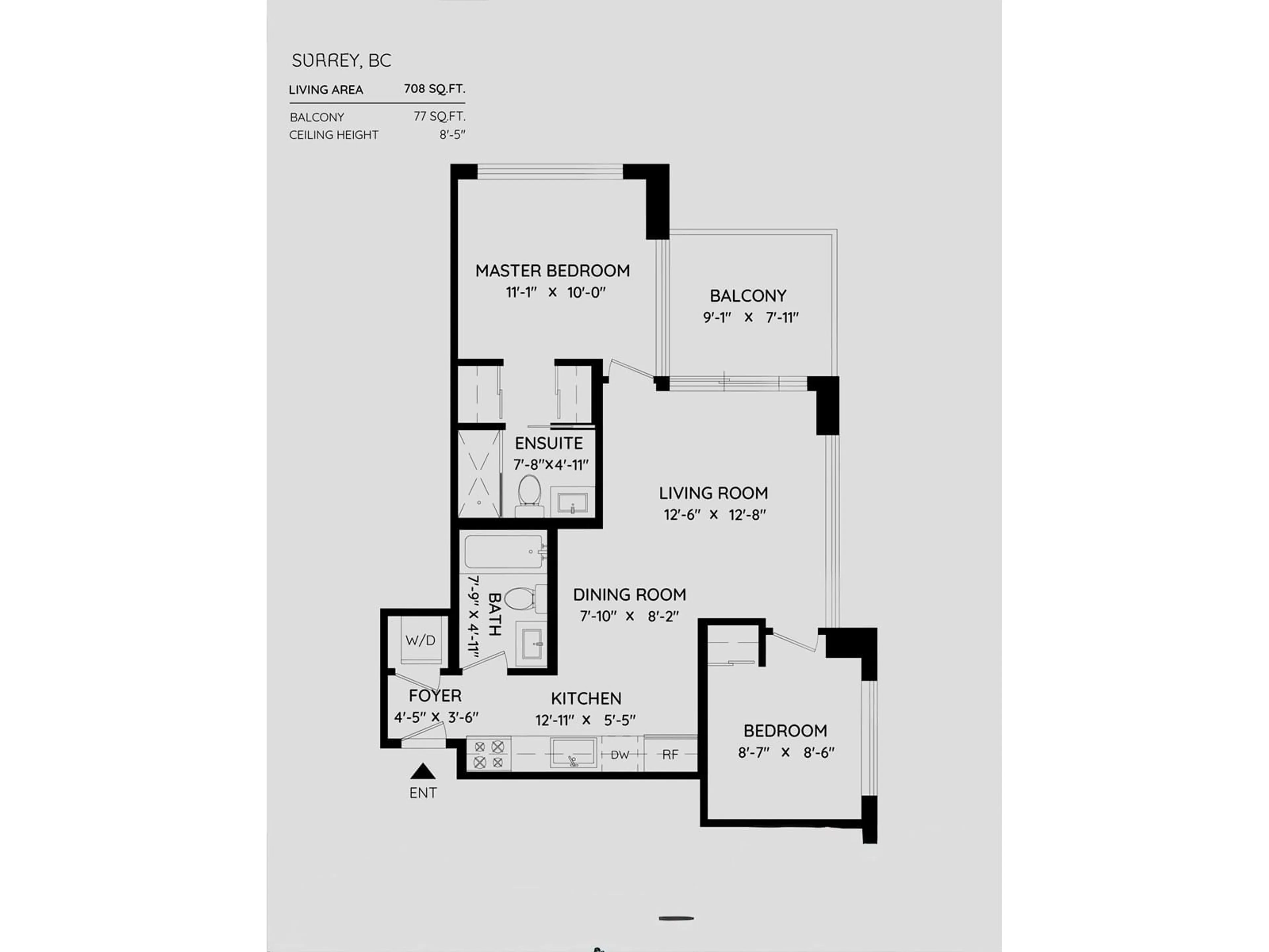 Floor plan for 2009 - 13308 CENTRAL, Surrey British Columbia V3T0M4