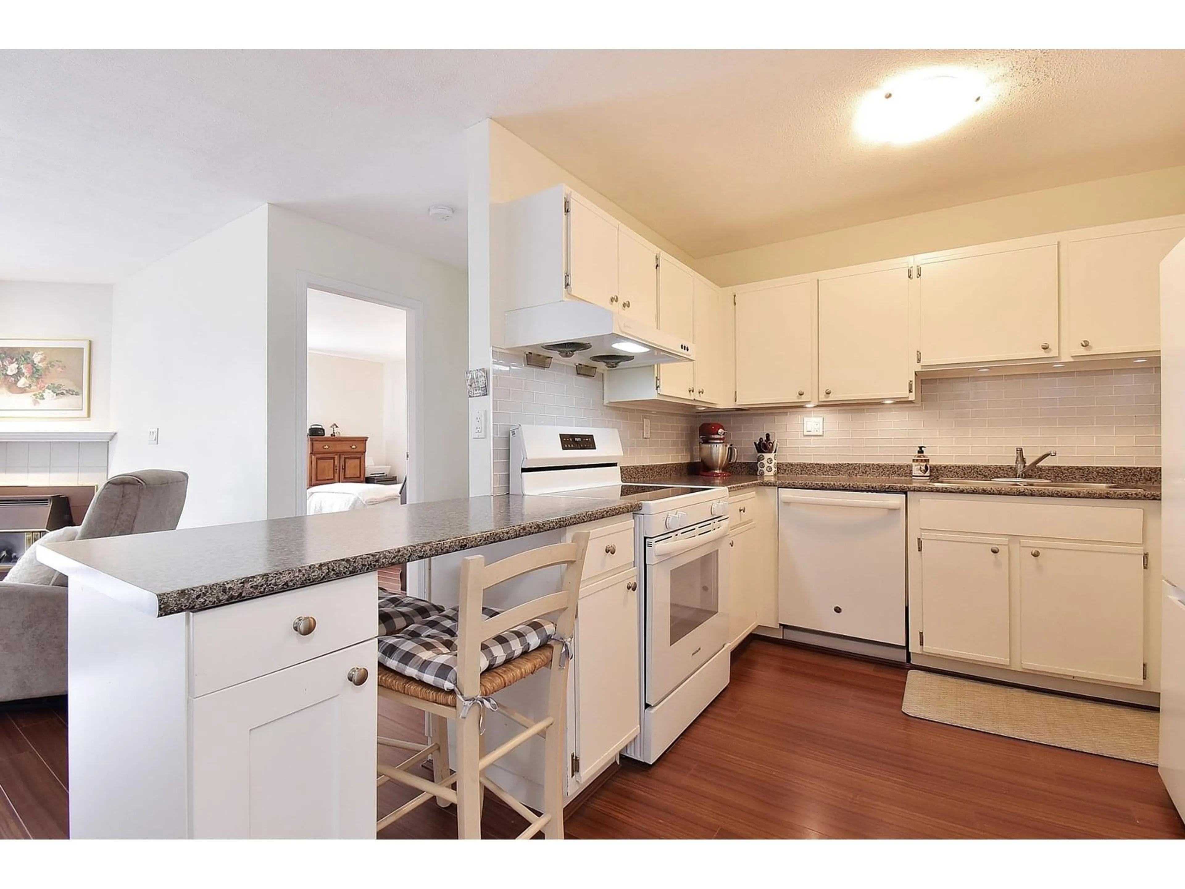 Standard kitchen, wood/laminate floor for 215 - 5379 205, Langley British Columbia V3A7V7