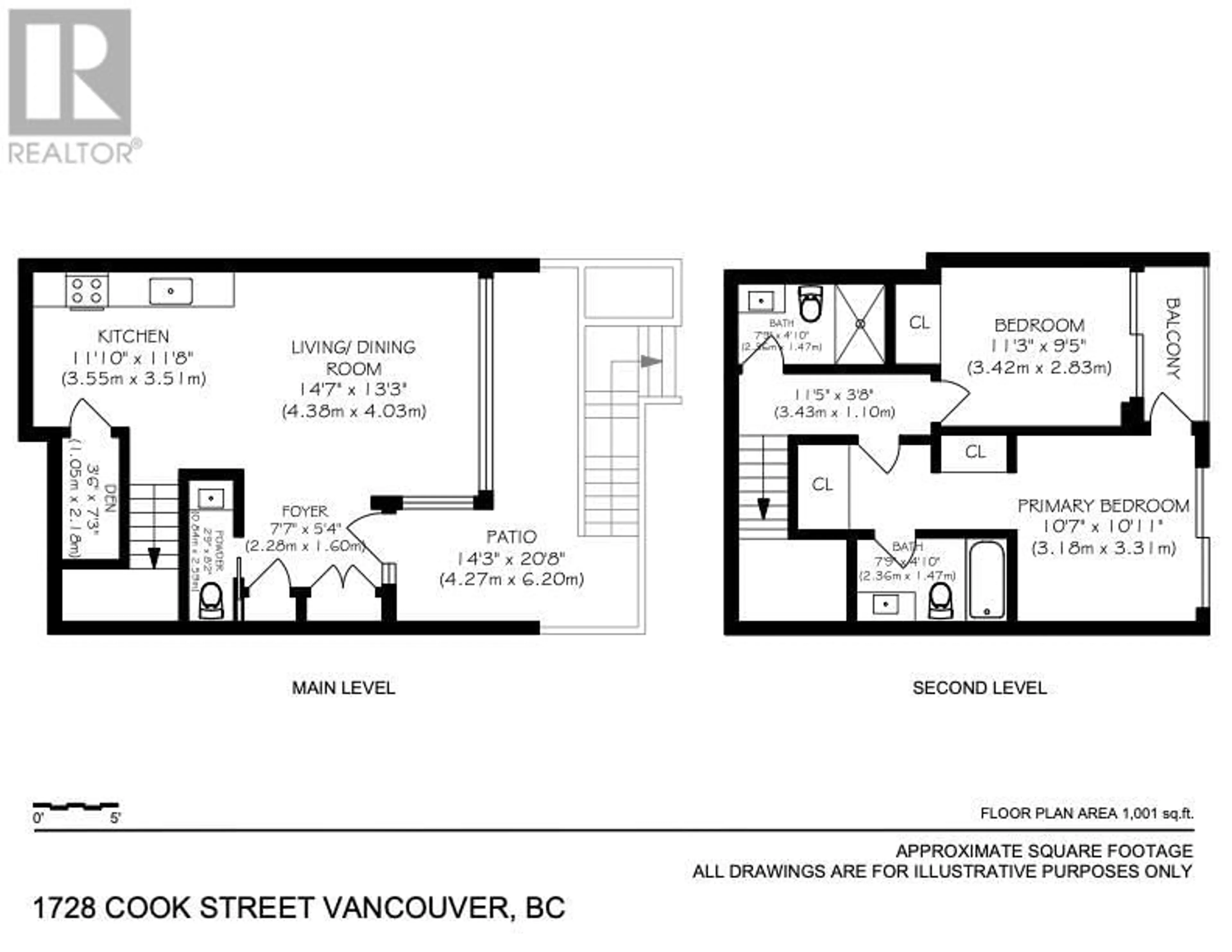 Floor plan for 1728 COOK STREET, Vancouver British Columbia V5Y3V5