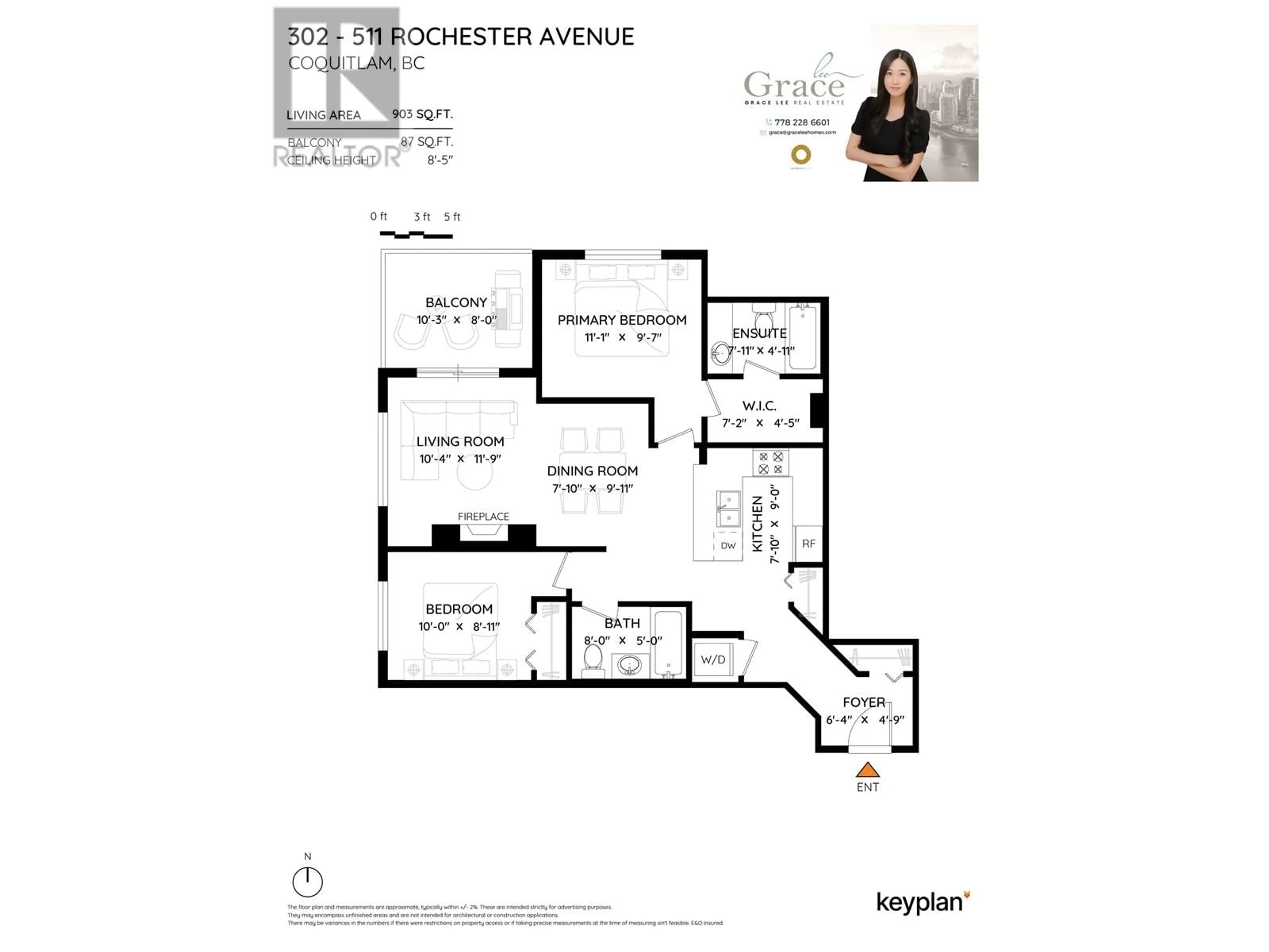 Floor plan for 302 - 511 ROCHESTER AVENUE, Coquitlam British Columbia V3K0A2
