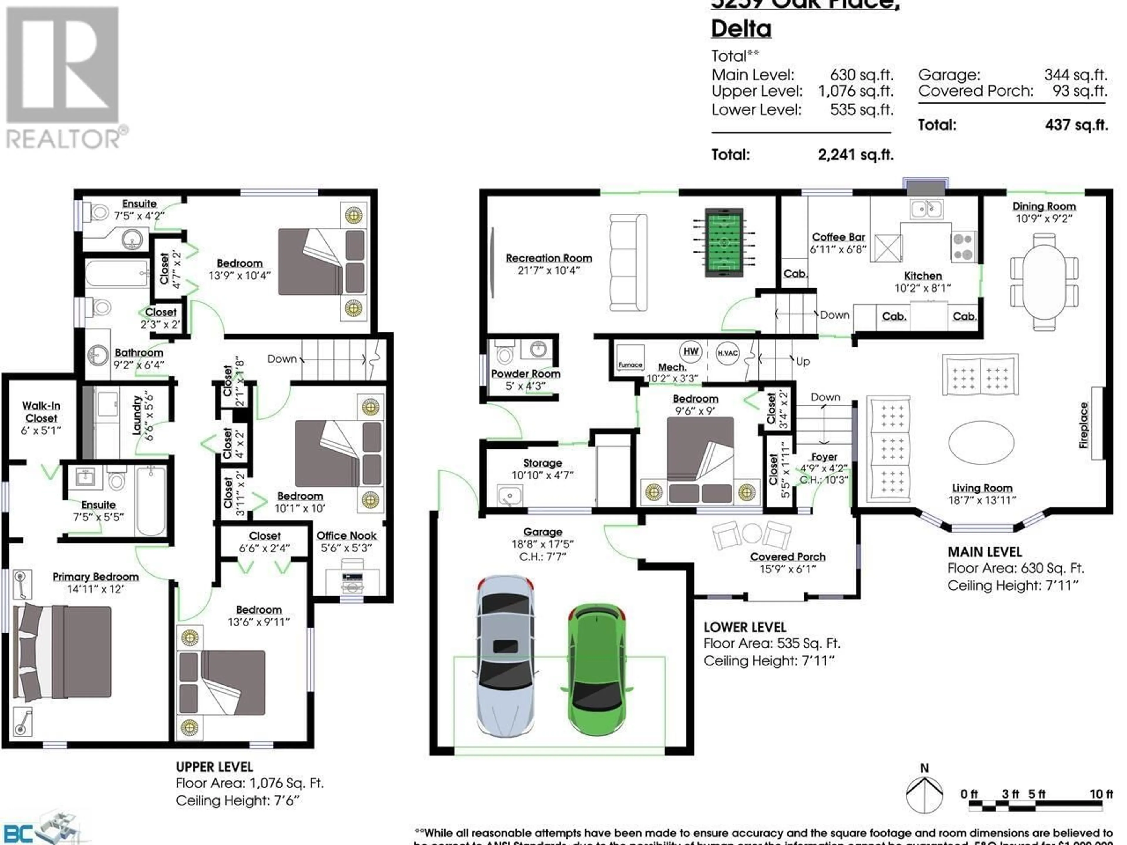Floor plan for 5259 OAK PLACE, Delta British Columbia V4K1L8
