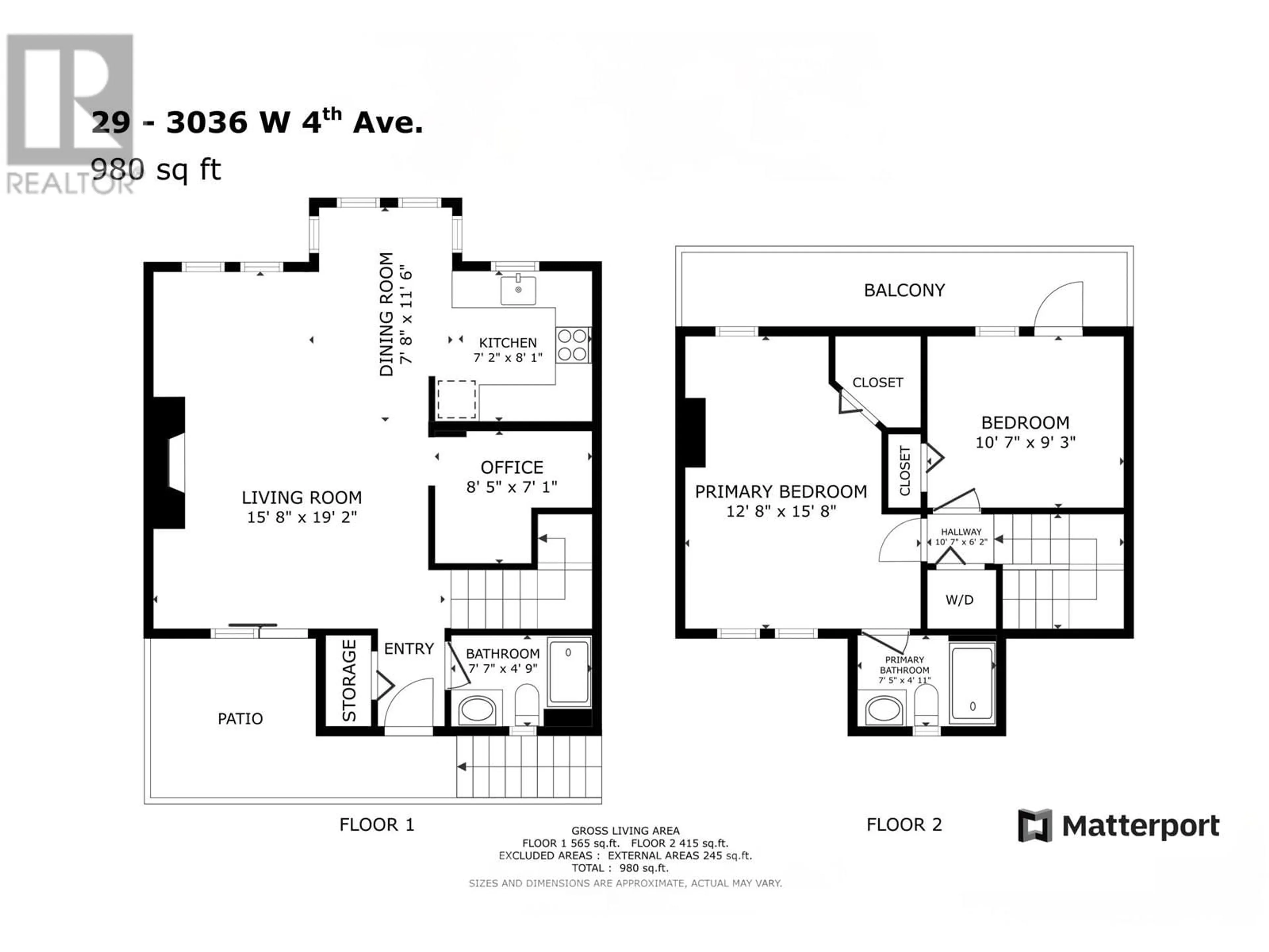 Floor plan for 29 - 3036 4 AVENUE, Vancouver British Columbia V6K1R4
