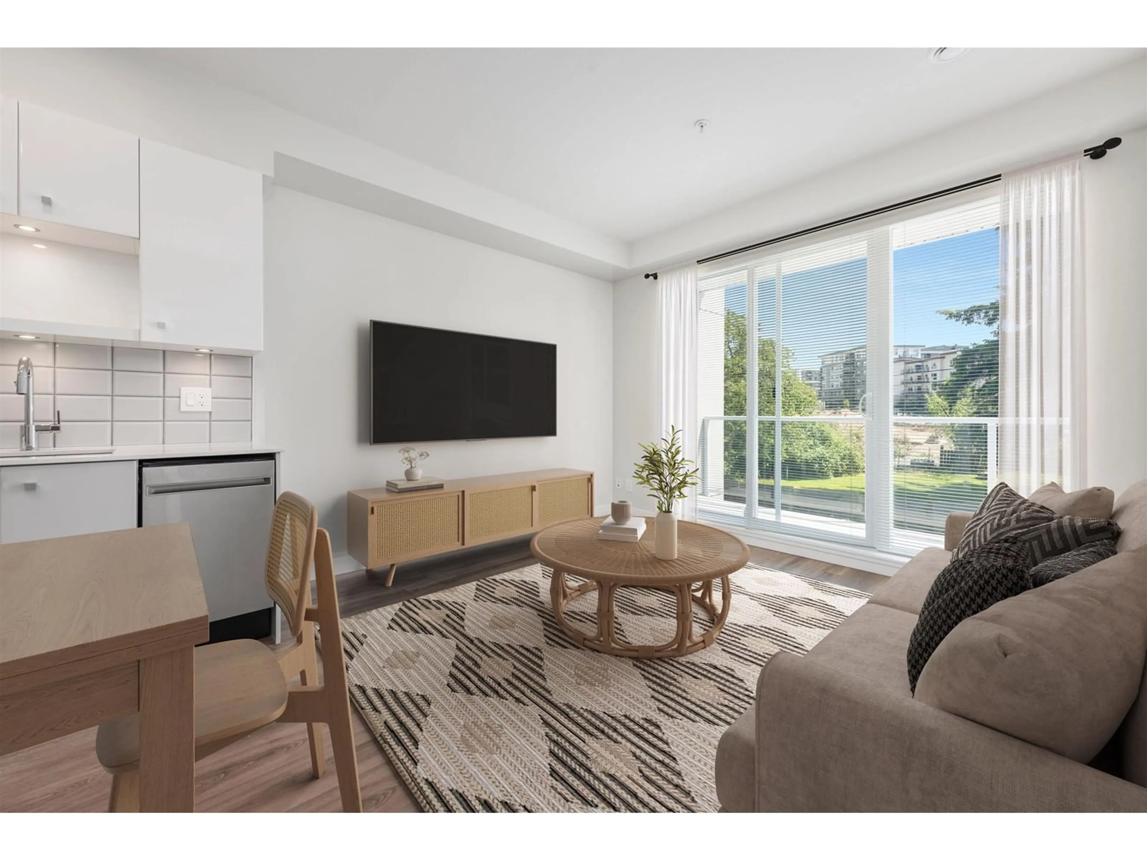 Living room with furniture, unknown for 322 - 10838 WHALLEY, Surrey British Columbia V3R0G8