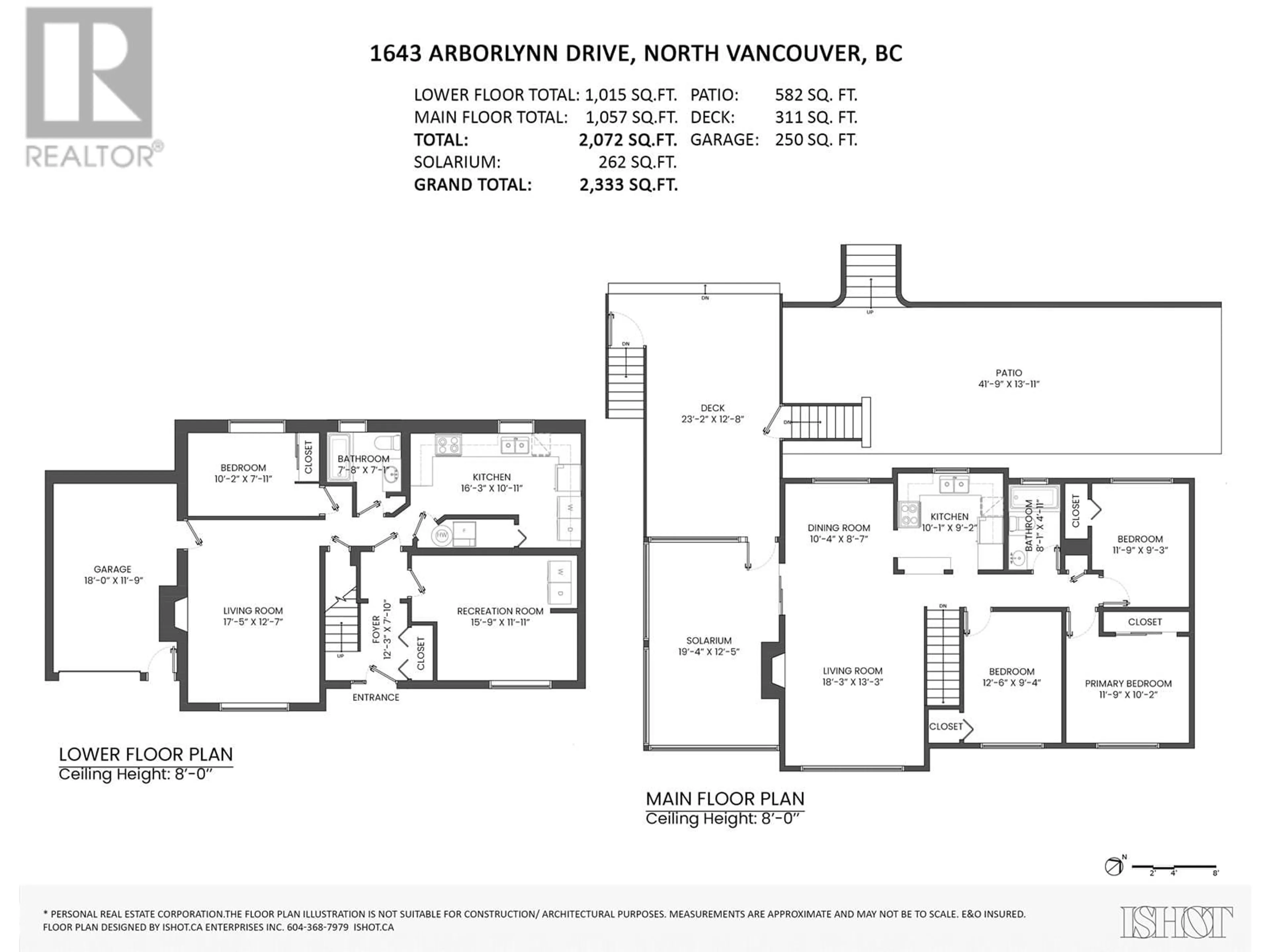 Floor plan for 1643 ARBORLYNN DRIVE, North Vancouver British Columbia V7J2V7