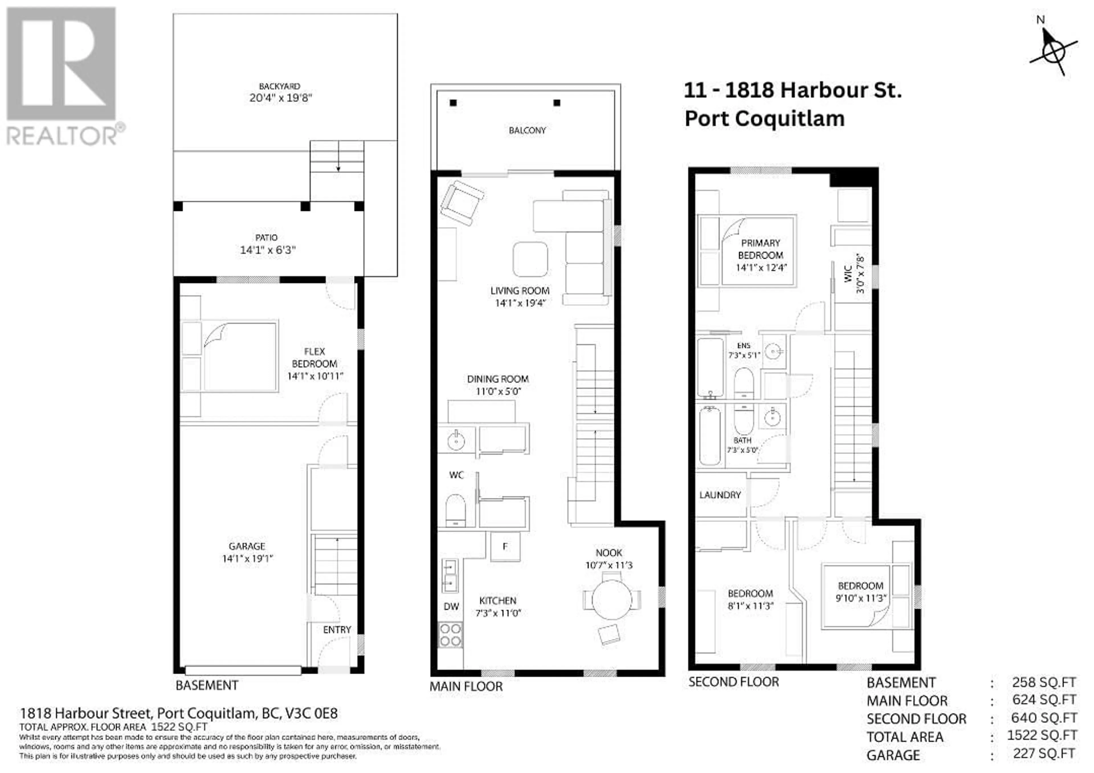 Floor plan for 11 - 1818 HARBOUR STREET, Port Coquitlam British Columbia V3C0E8