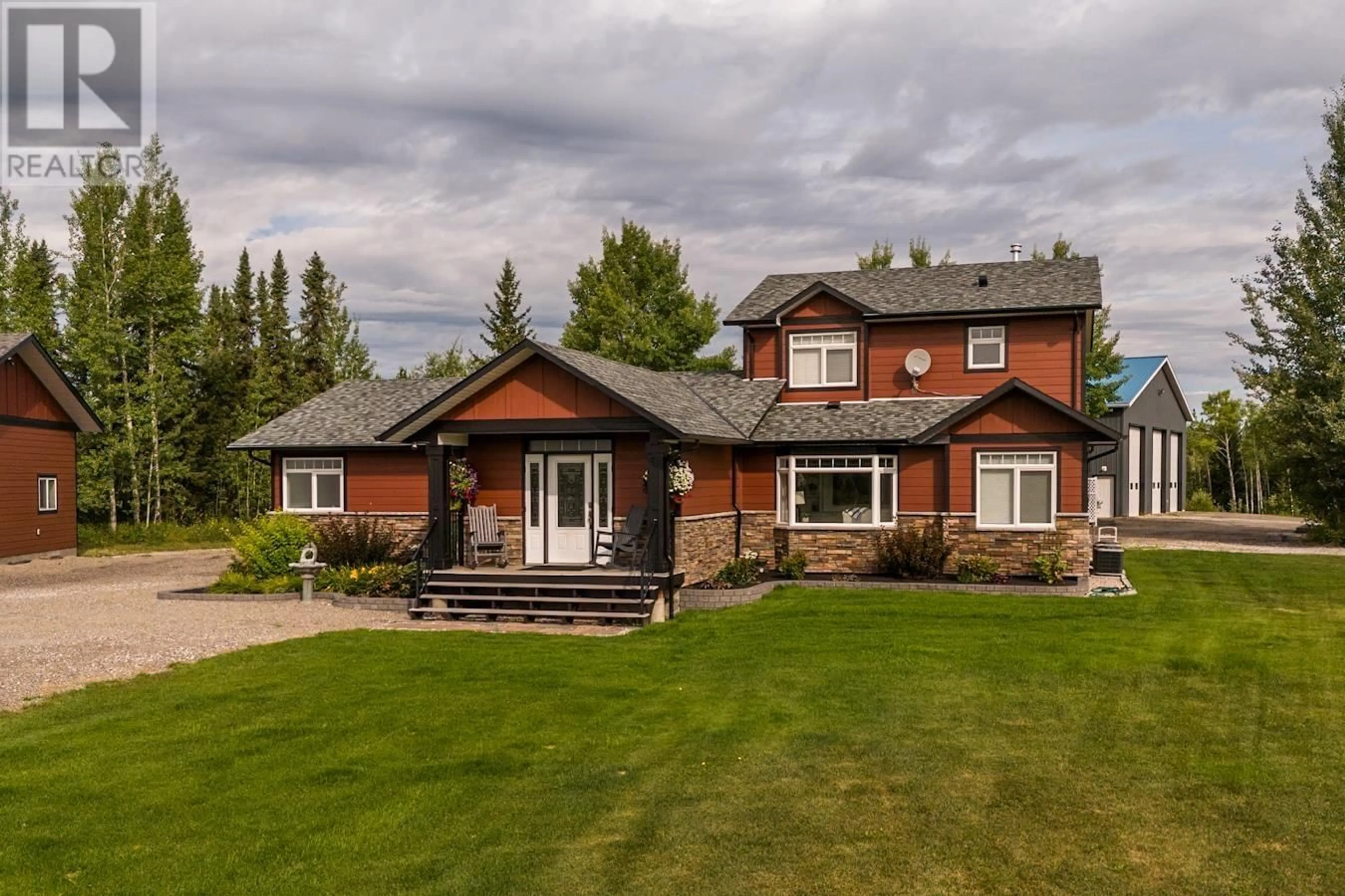 A pic from outside/outdoor area/front of a property/back of a property/a pic from drone, street for 18575 HUGHES ROAD, Prince George British Columbia V2N6S2