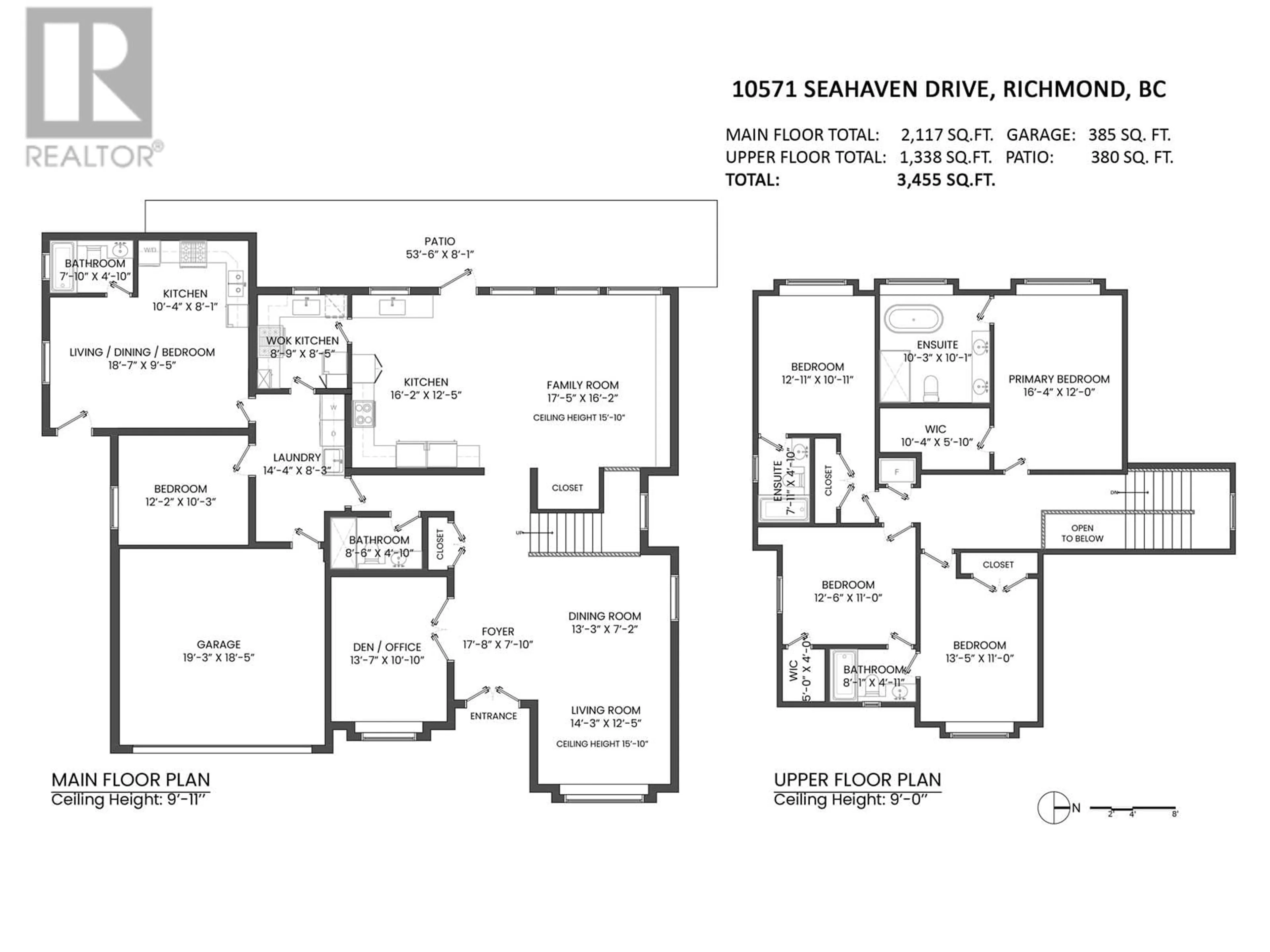 Floor plan for 10571 SEAHAVEN DRIVE, Richmond British Columbia V7A4C7