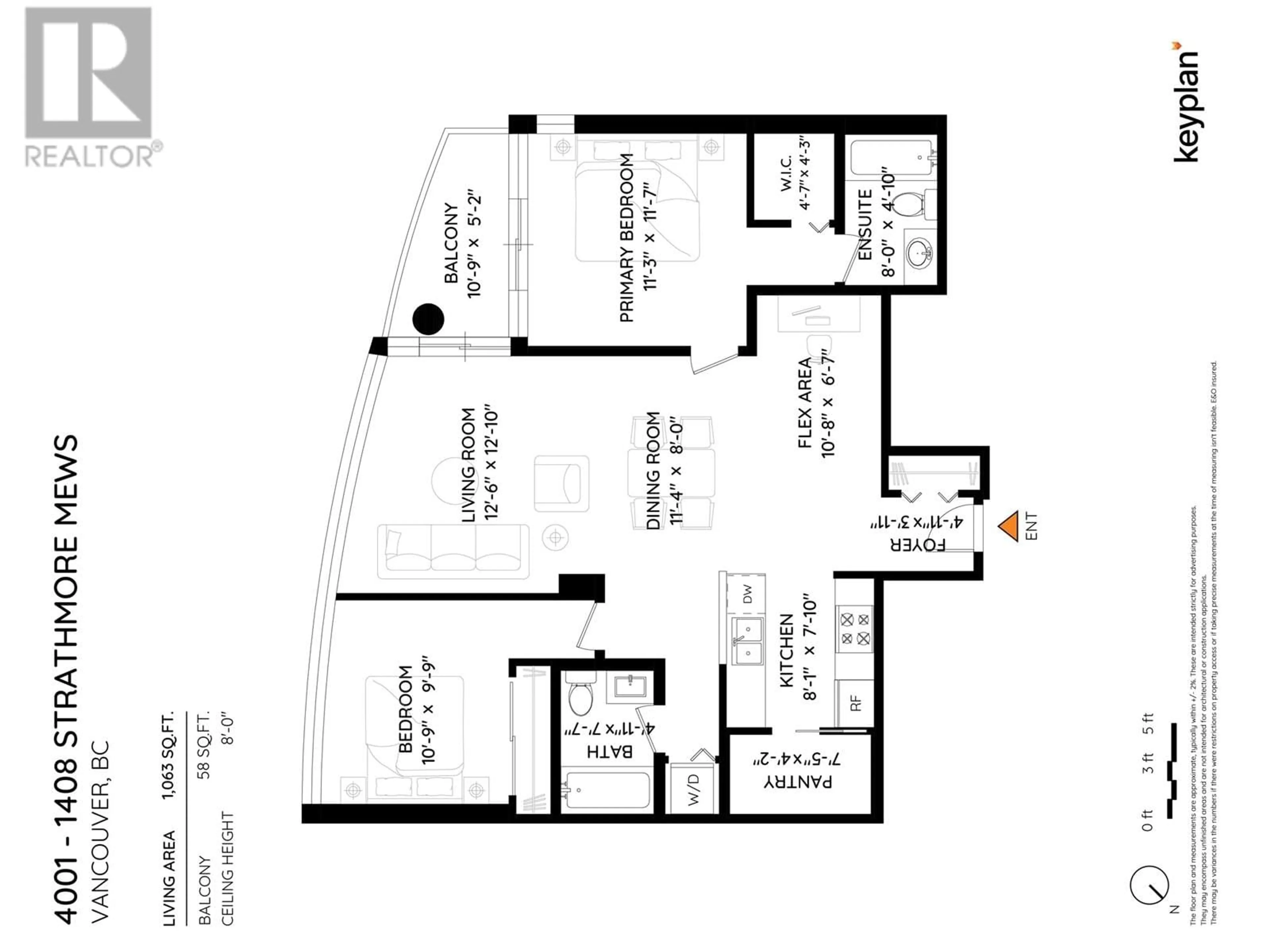 Floor plan for 4001 - 1408 STRATHMORE MEWS, Vancouver British Columbia V6Z3A9