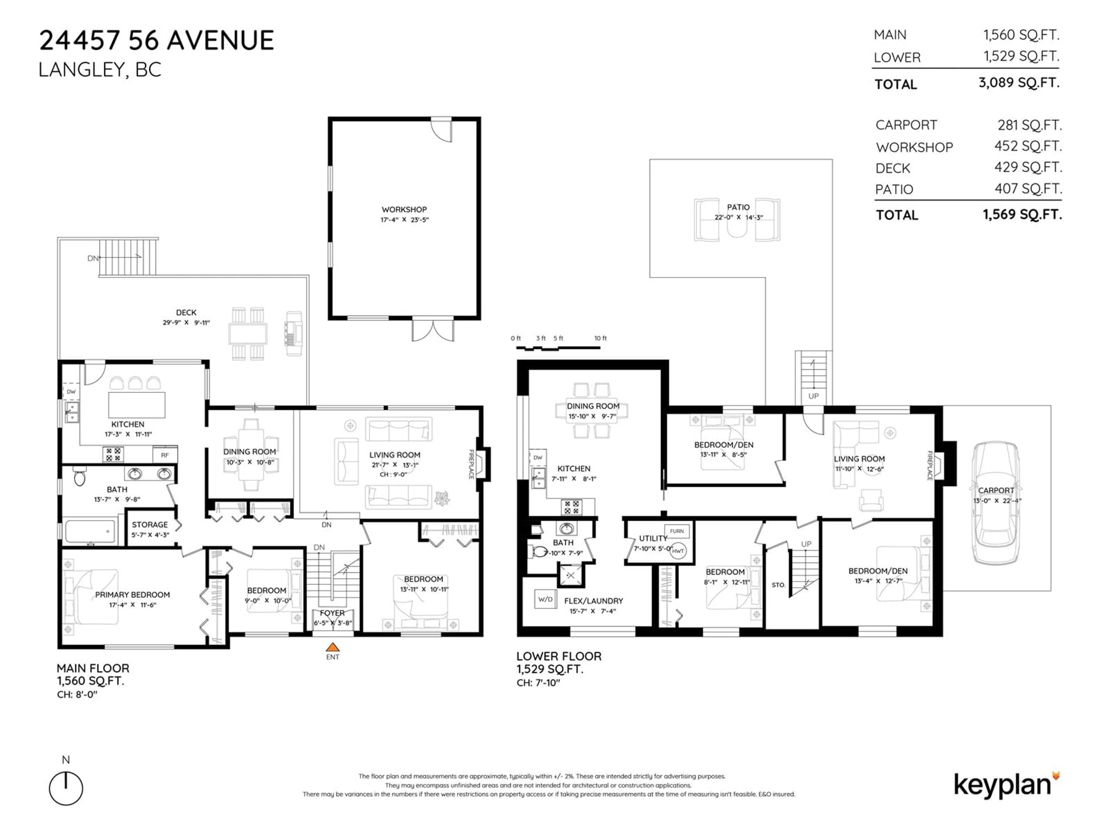 Floor plan for 24457 56, Langley British Columbia V2Z1B8