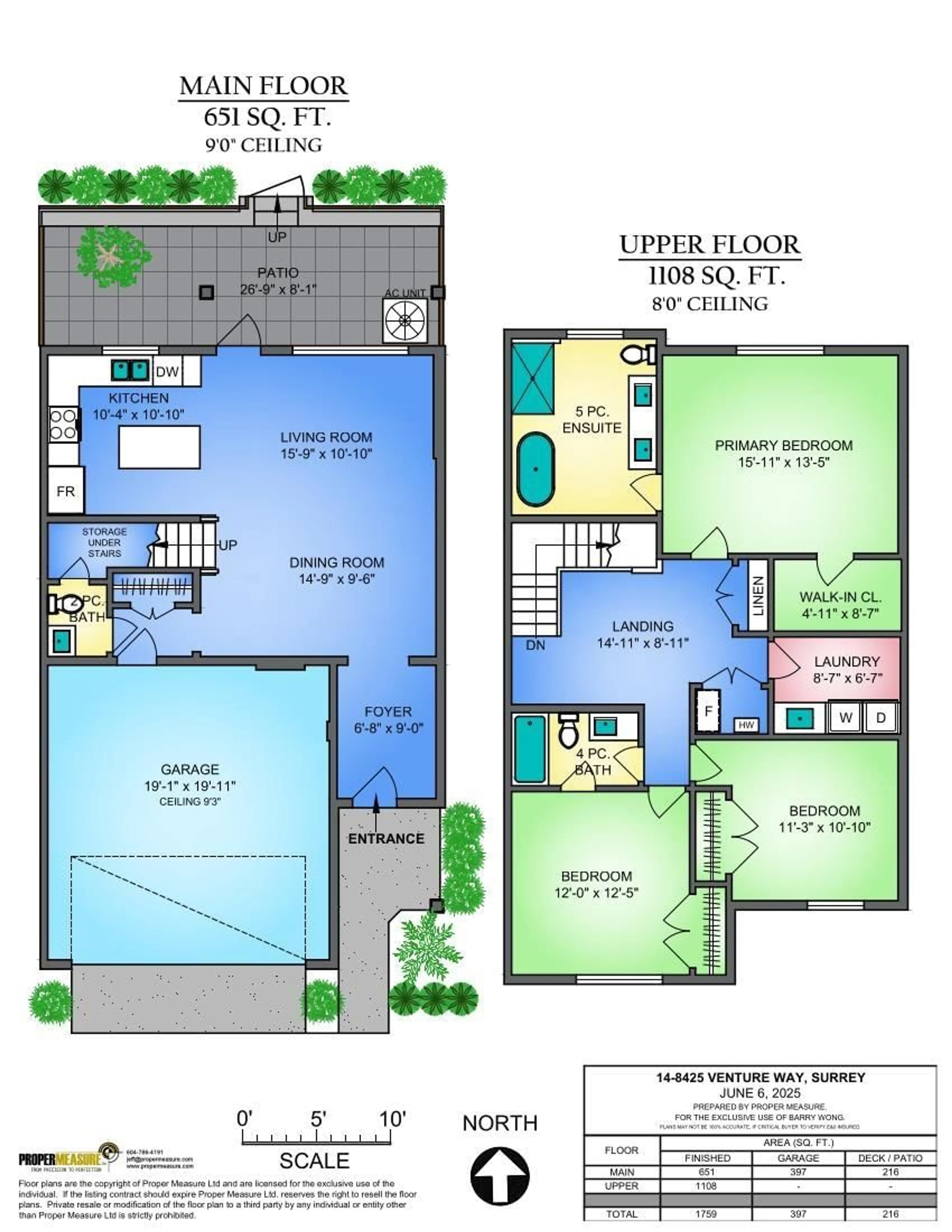 Floor plan for 14 - 8425 VENTURE, Surrey British Columbia V4N6S5