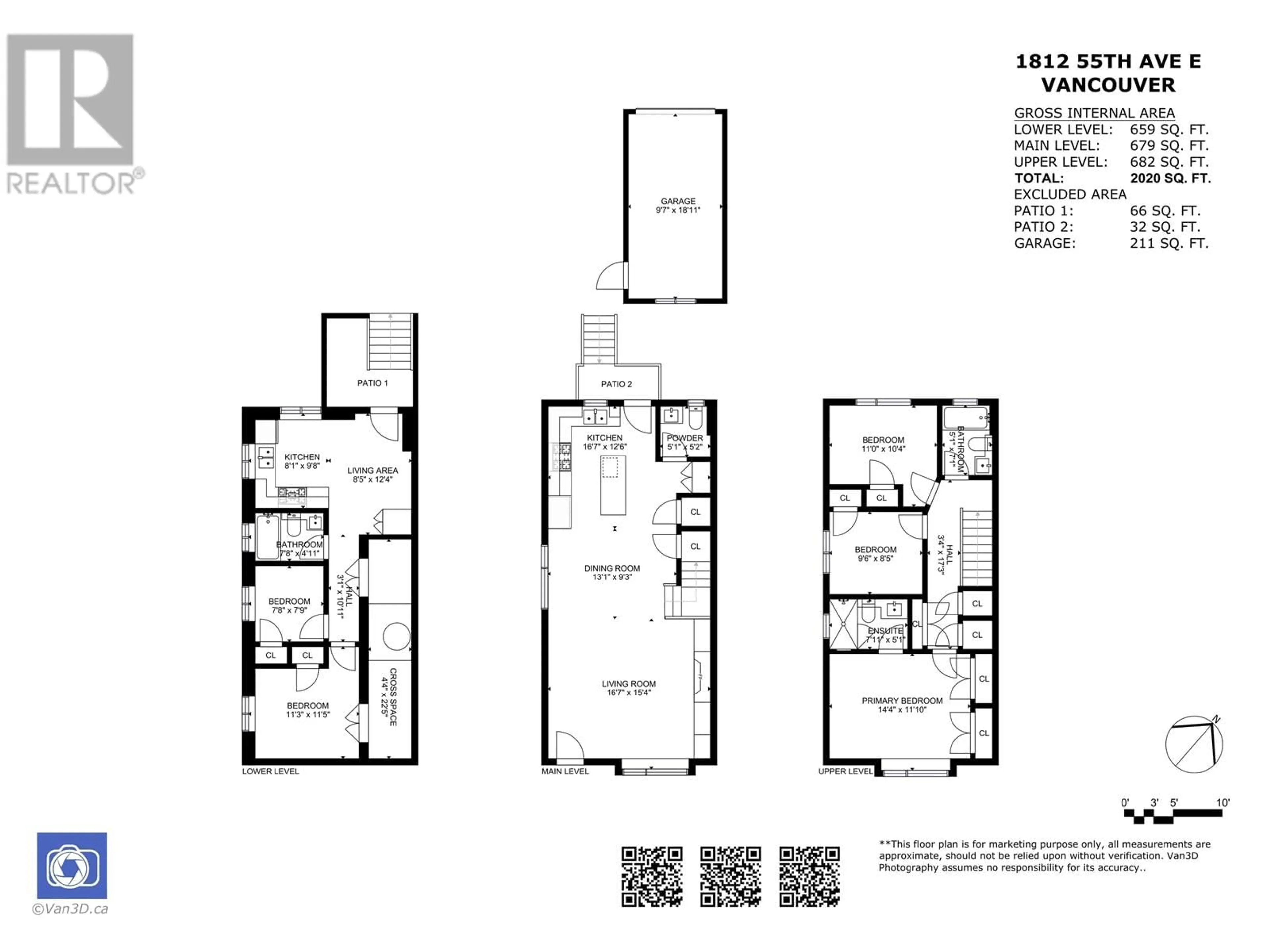 Floor plan for 1812 55TH AVENUE, Vancouver British Columbia V5P2A1