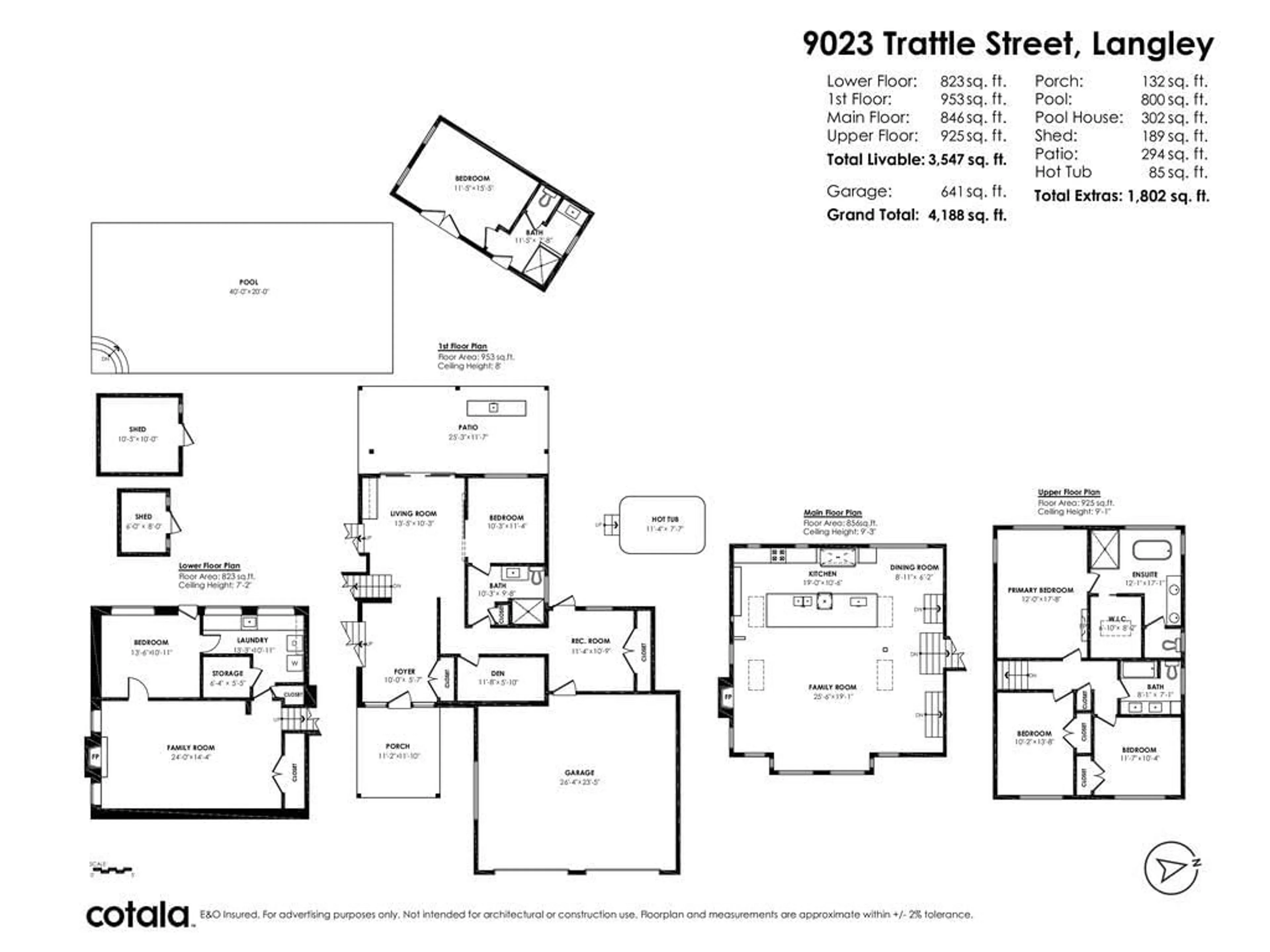 Floor plan for 9023 TRATTLE, Langley British Columbia V1M1A0