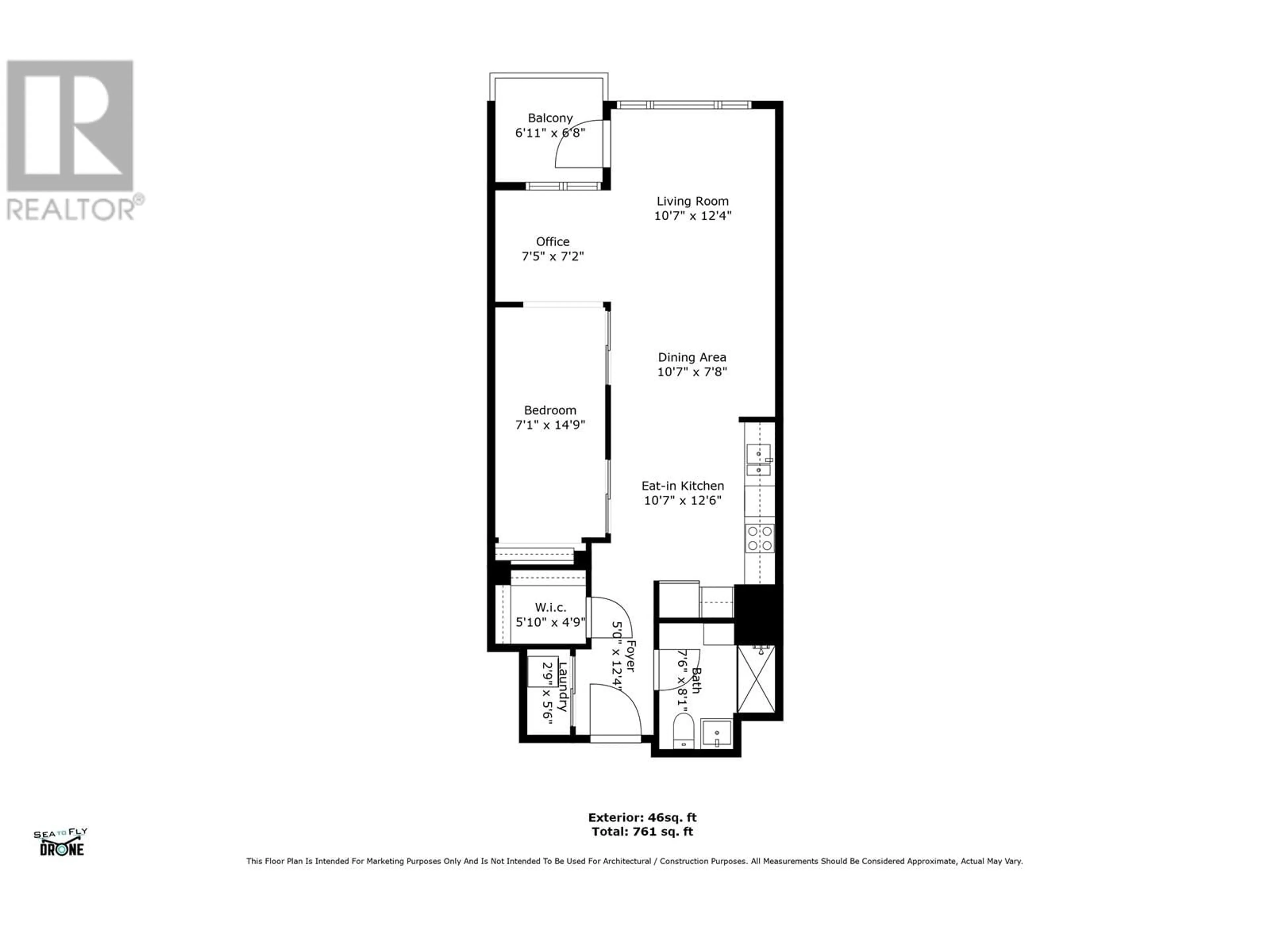 Floor plan for 203 - 175 2ND STREET, North Vancouver British Columbia V7M0A5