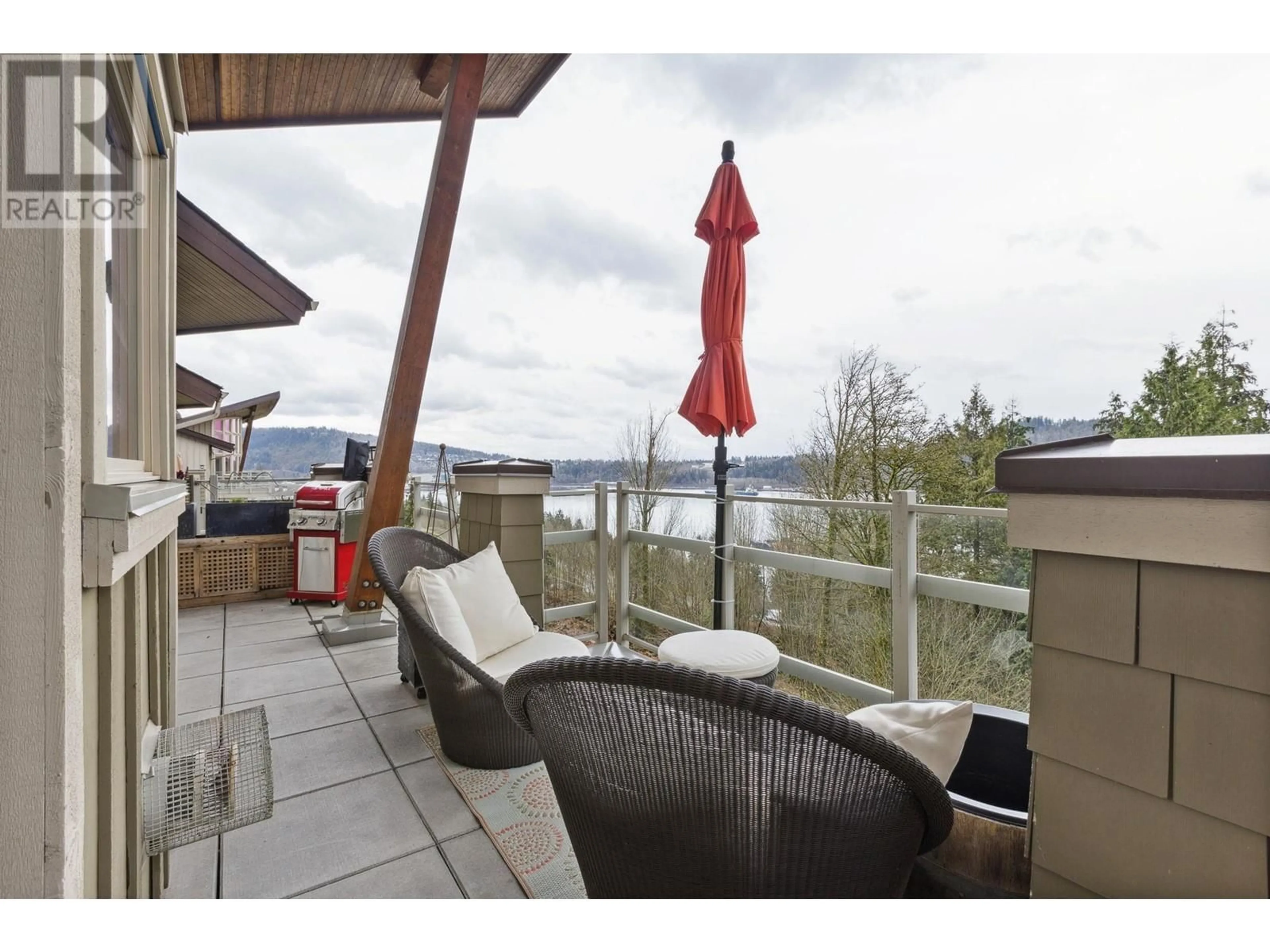 Patio, water/lake/river/ocean view for 501 - 560 RAVEN WOODS DRIVE, North Vancouver British Columbia V7G2T3