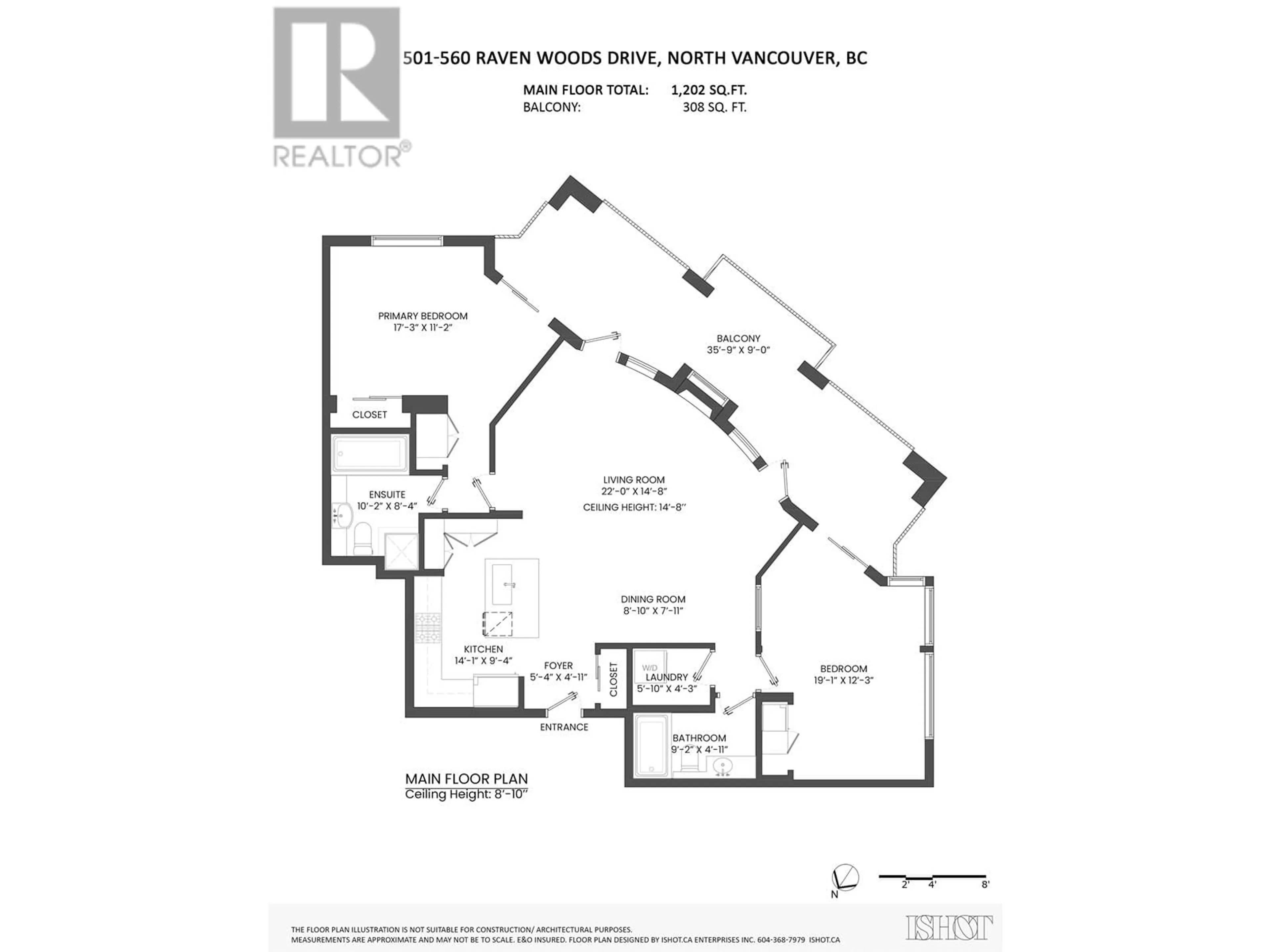 Floor plan for 501 - 560 RAVEN WOODS DRIVE, North Vancouver British Columbia V7G2T3