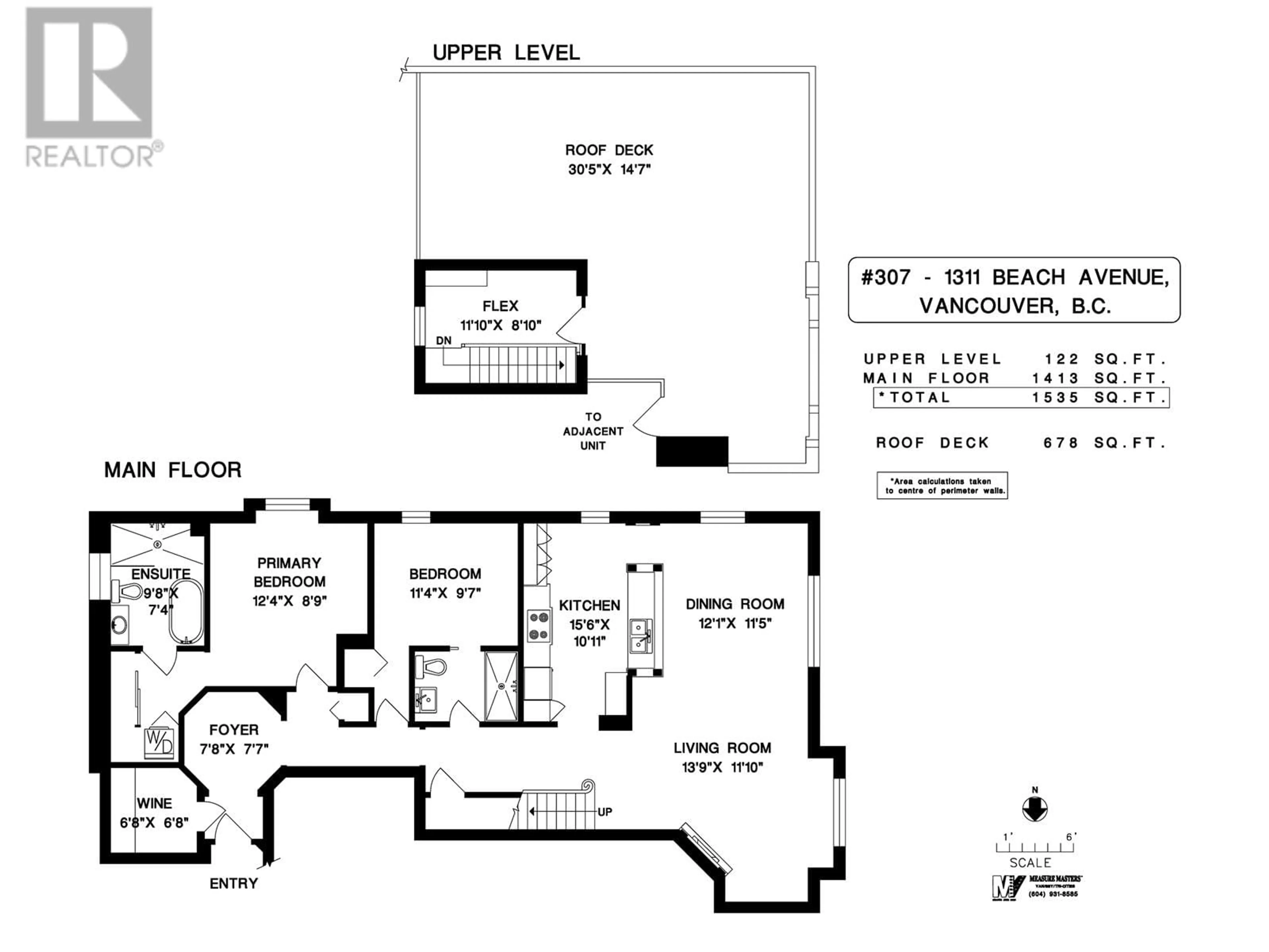 Floor plan for 307 - 1311 BEACH AVENUE, Vancouver British Columbia V6E1V6