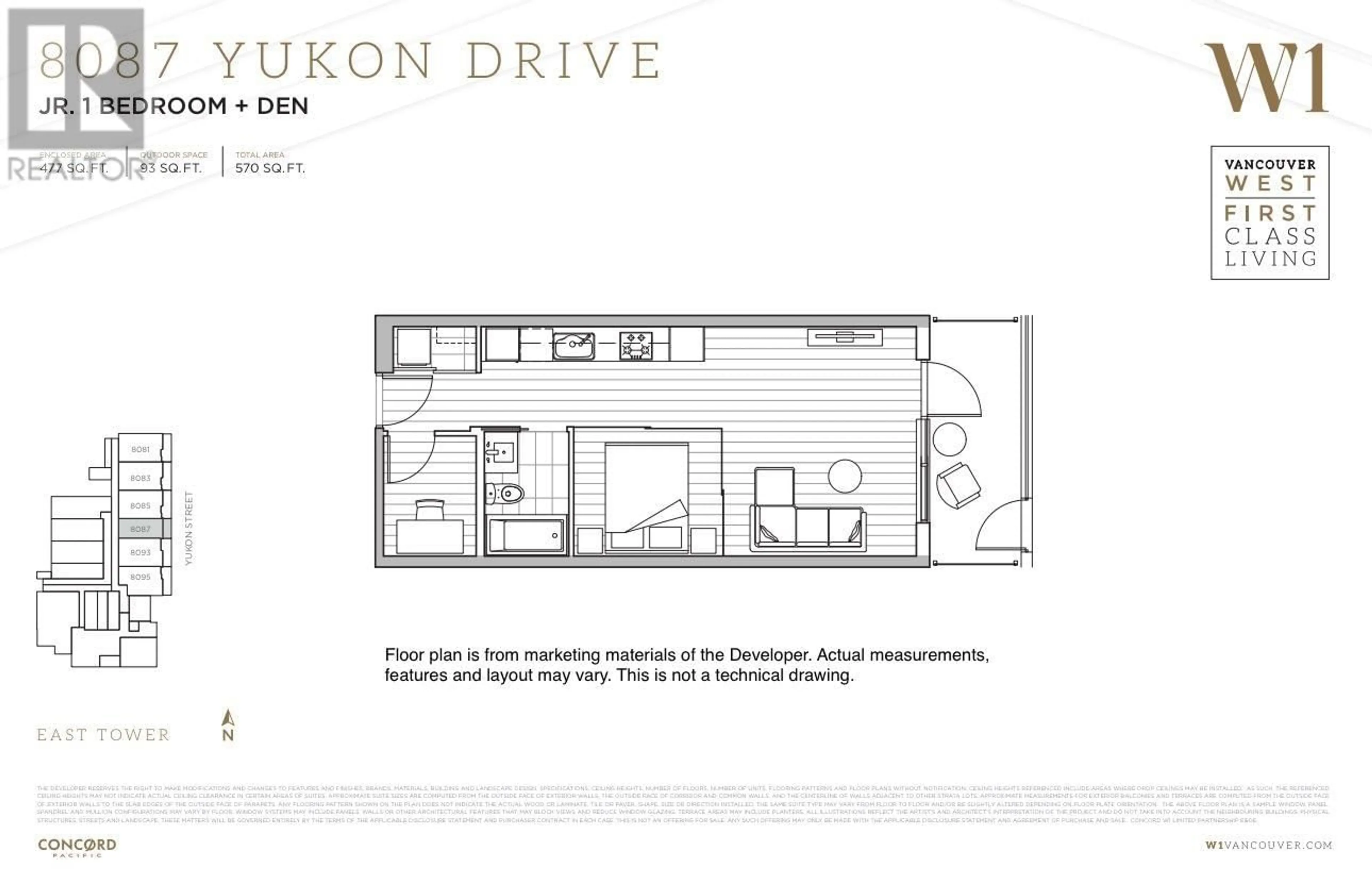 Floor plan for 8087 YUKON STREET, Vancouver British Columbia V5X0H5