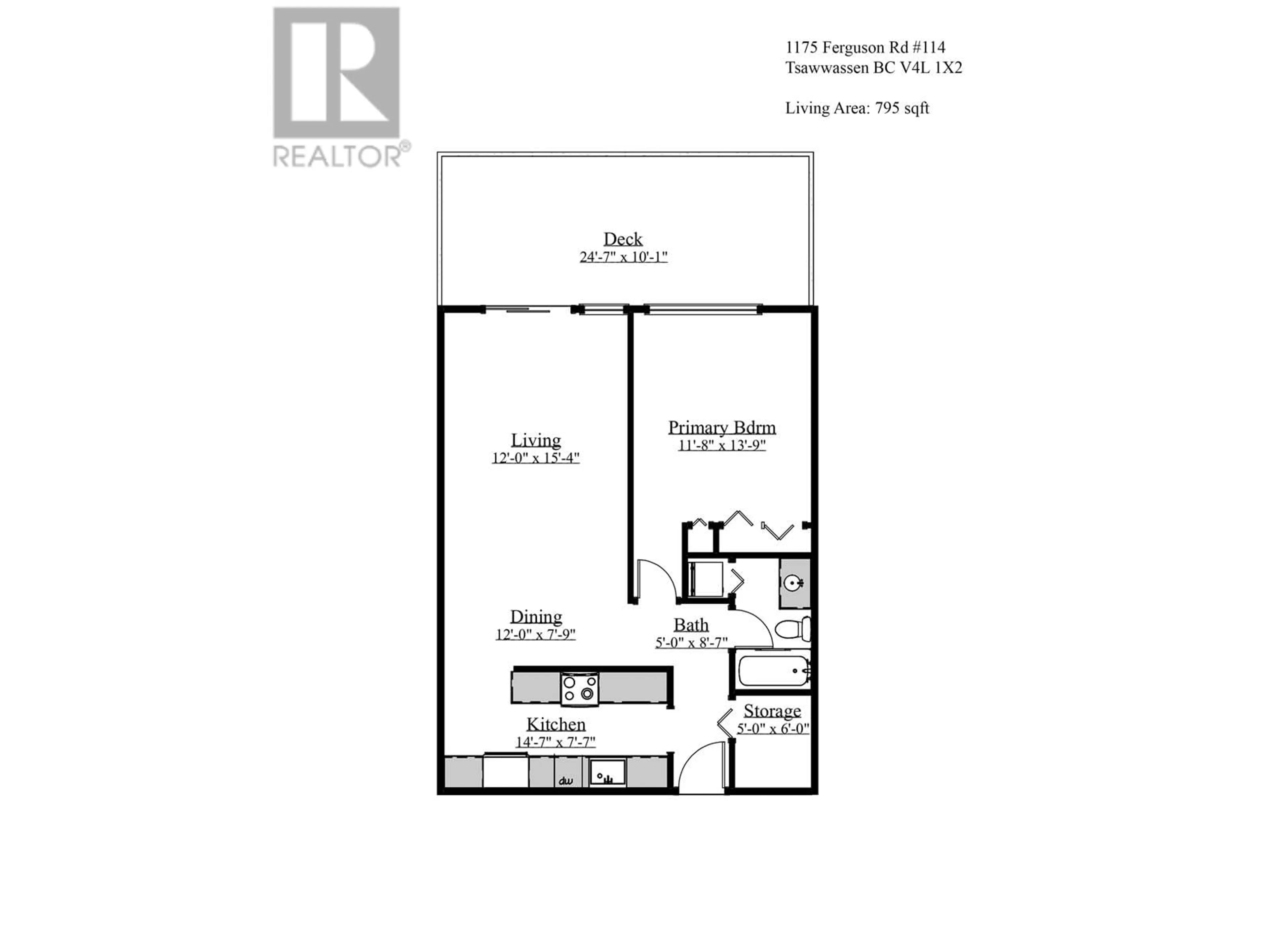 Floor plan for 114 - 1175 FERGUSON ROAD, Delta British Columbia V4L1X2