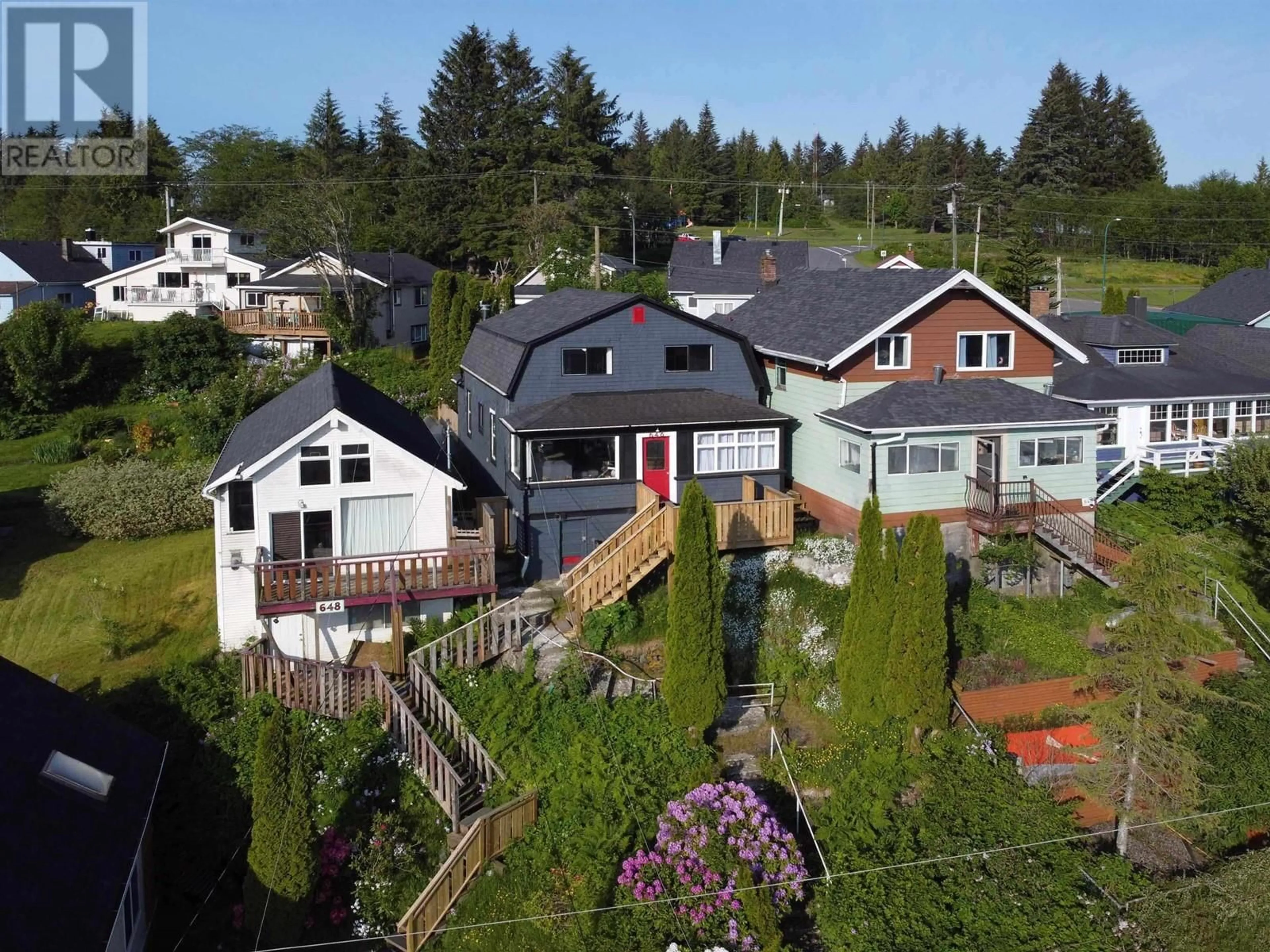 A pic from outside/outdoor area/front of a property/back of a property/a pic from drone, street for 646 TAYLOR STREET, Prince Rupert British Columbia V8J3M6