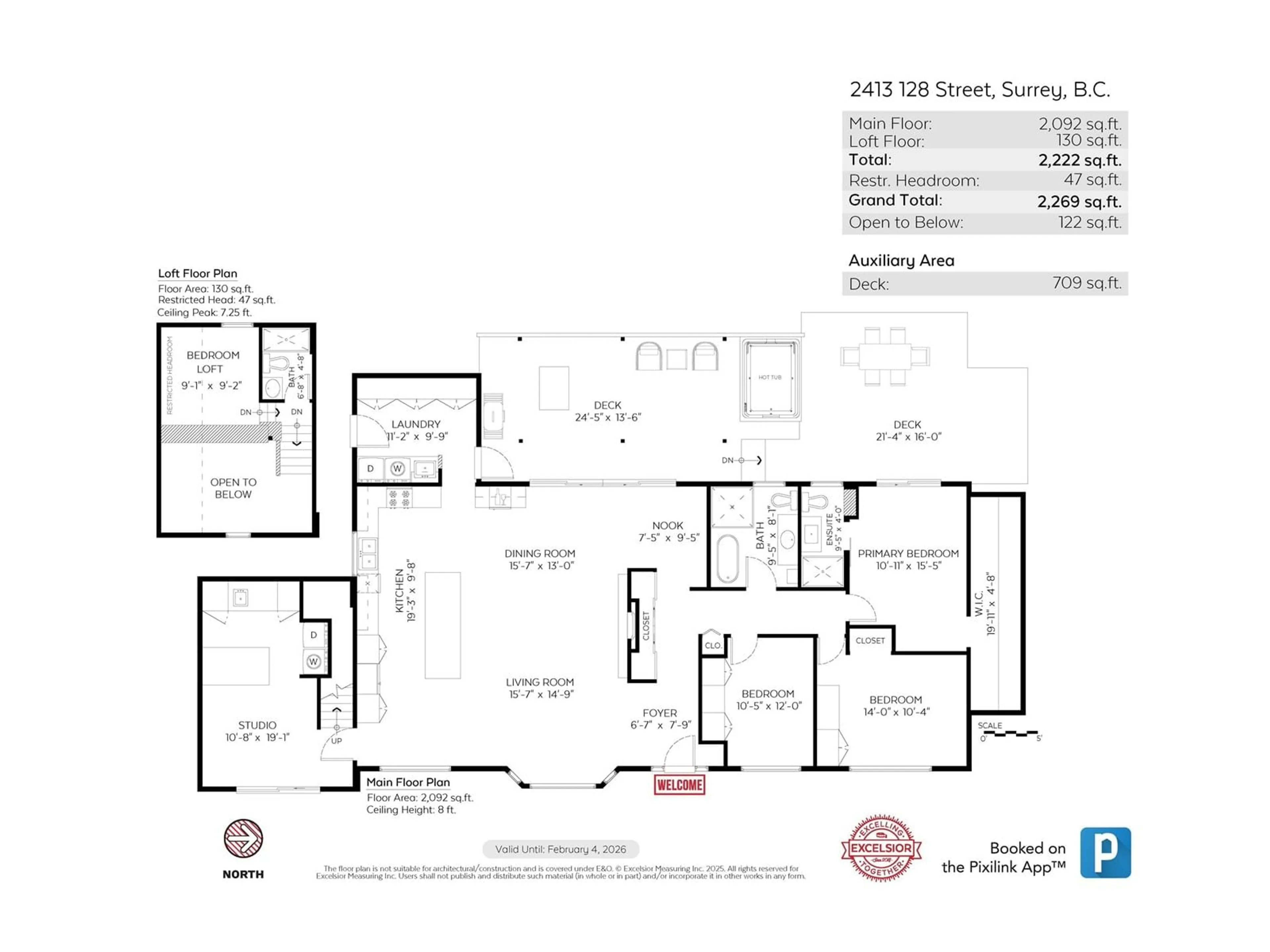 Floor plan for 2413 128, Surrey British Columbia V4A3W2