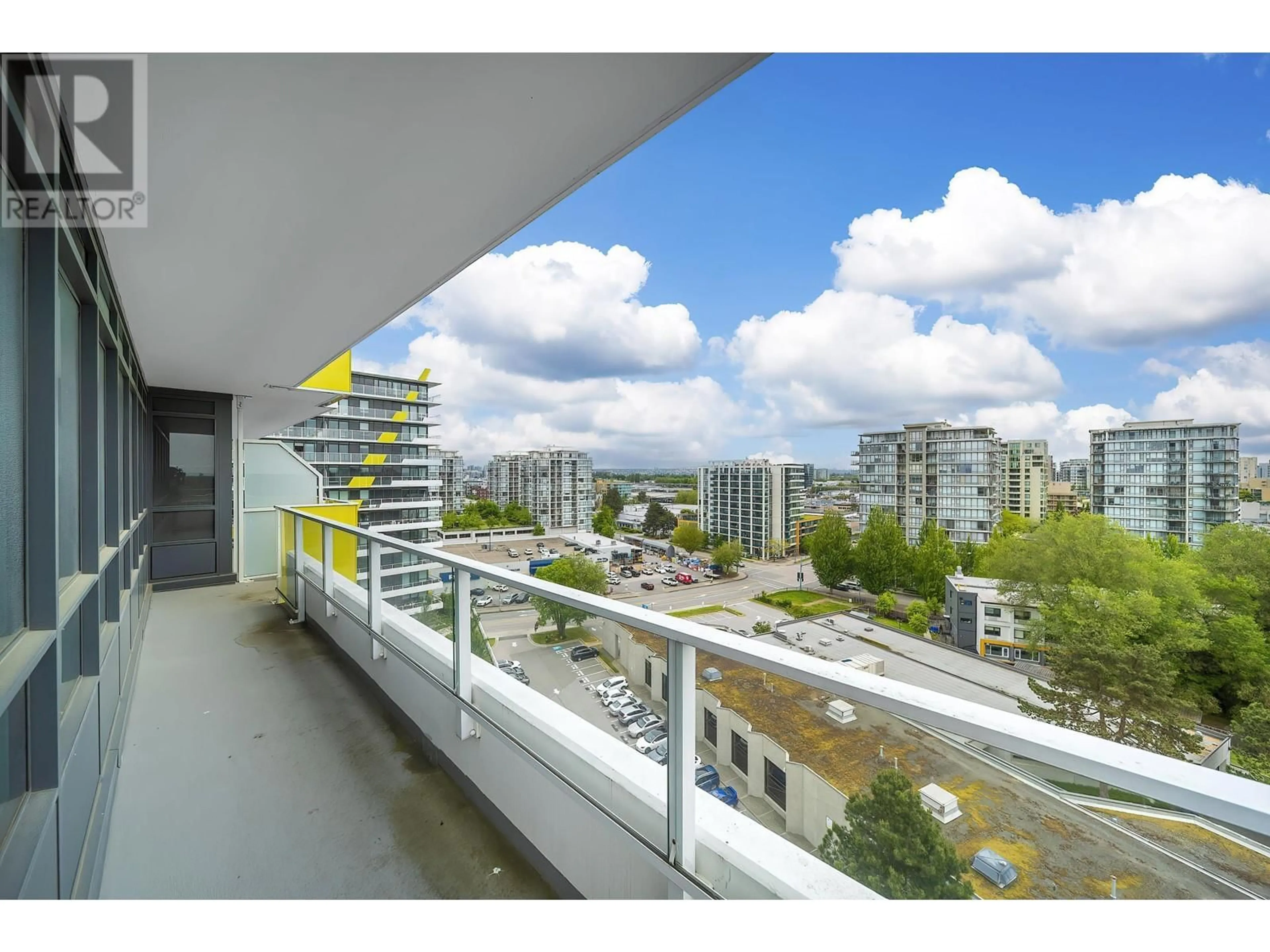 Balcony in the apartment, city buildings view from balcony for 1207 - 5788 GILBERT ROAD, Richmond British Columbia V7C0G1
