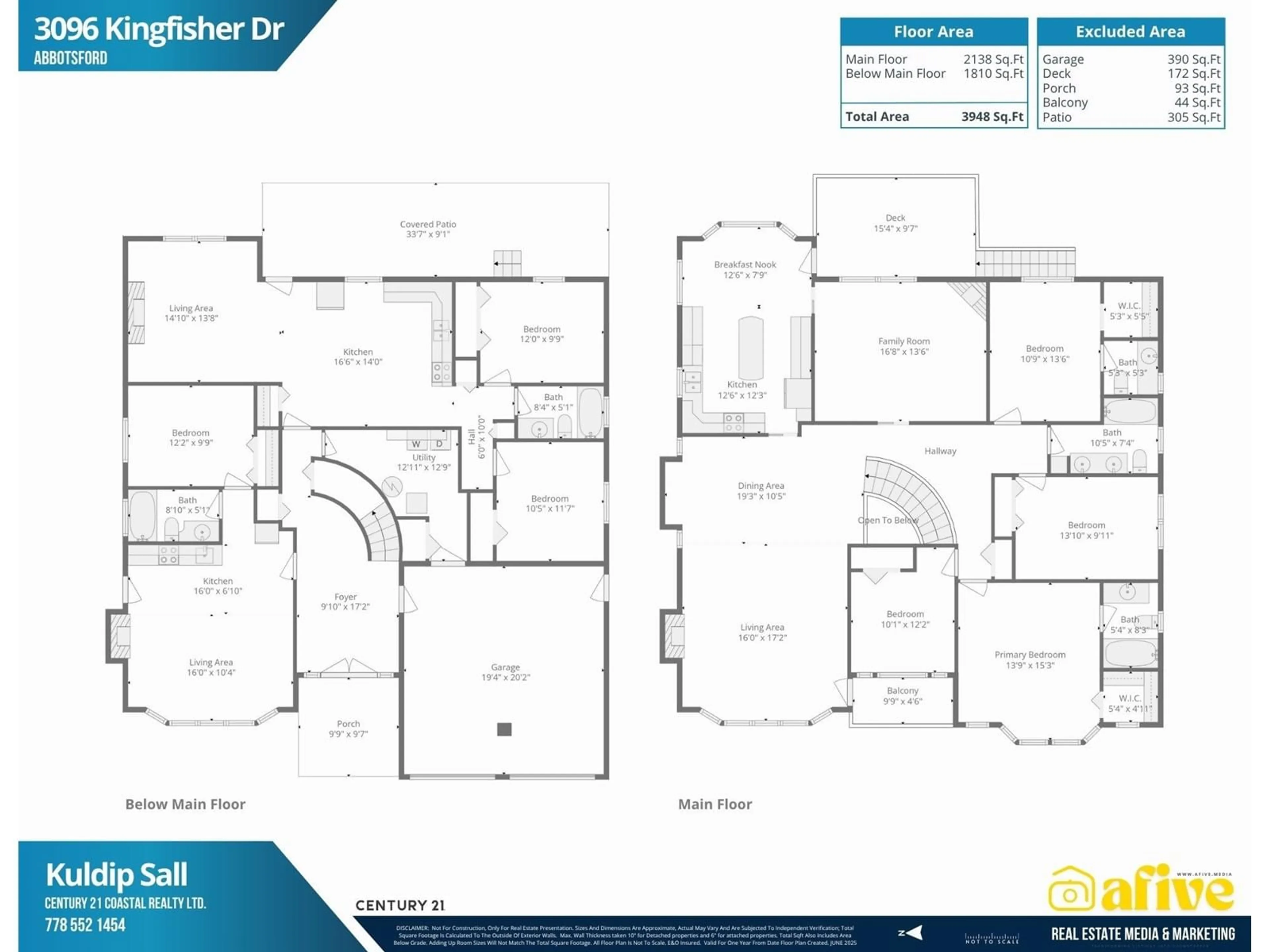 Floor plan for 3096 KINGFISHER, Abbotsford British Columbia V2T5K5