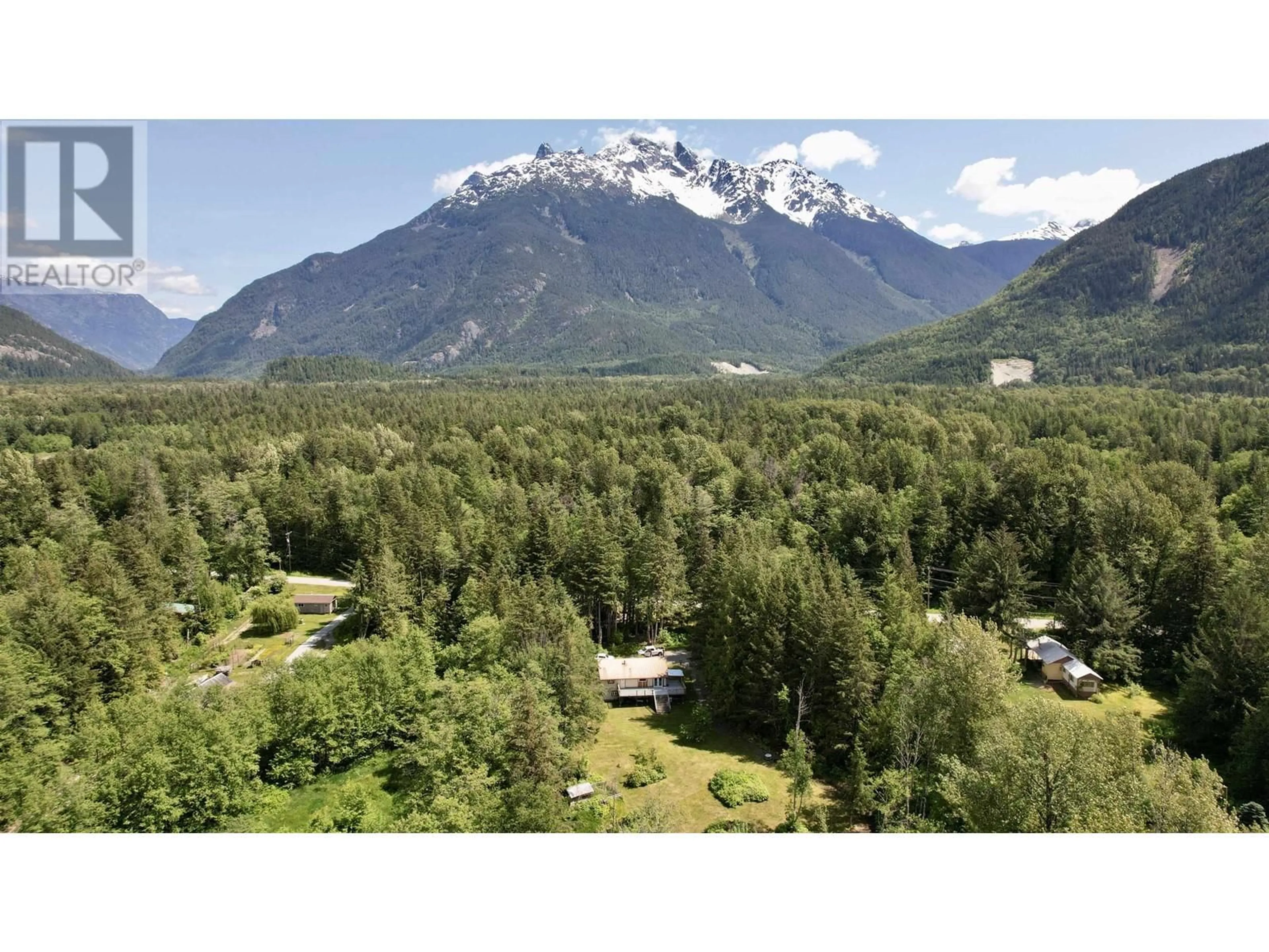 A pic from outside/outdoor area/front of a property/back of a property/a pic from drone, mountain view for 2288 SALOOMPT ROAD, Bella Coola British Columbia V0T1H0