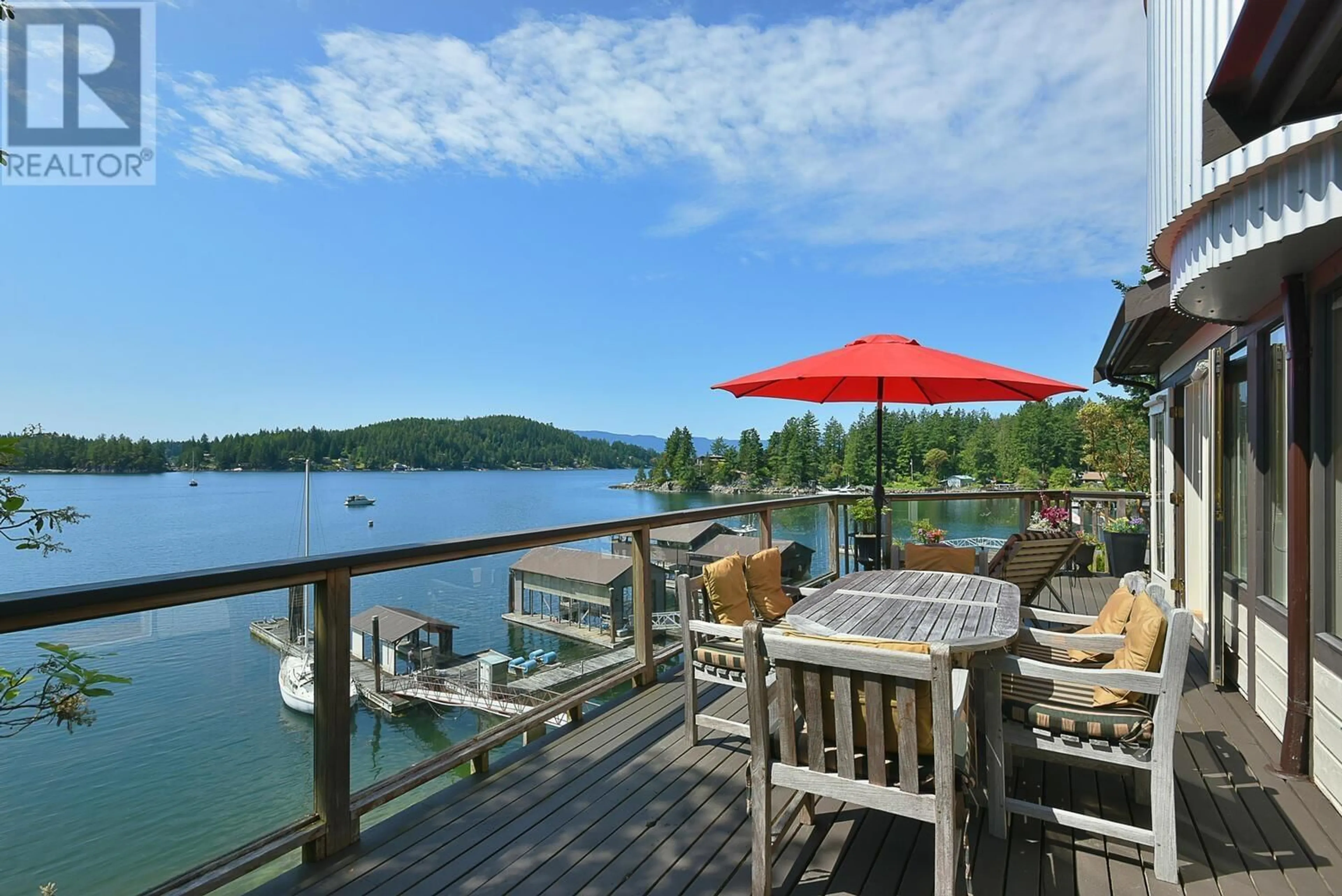 Patio, water/lake/river/ocean view for 4836 SINCLAIR BAY ROAD, Pender Harbour British Columbia V0N1S1