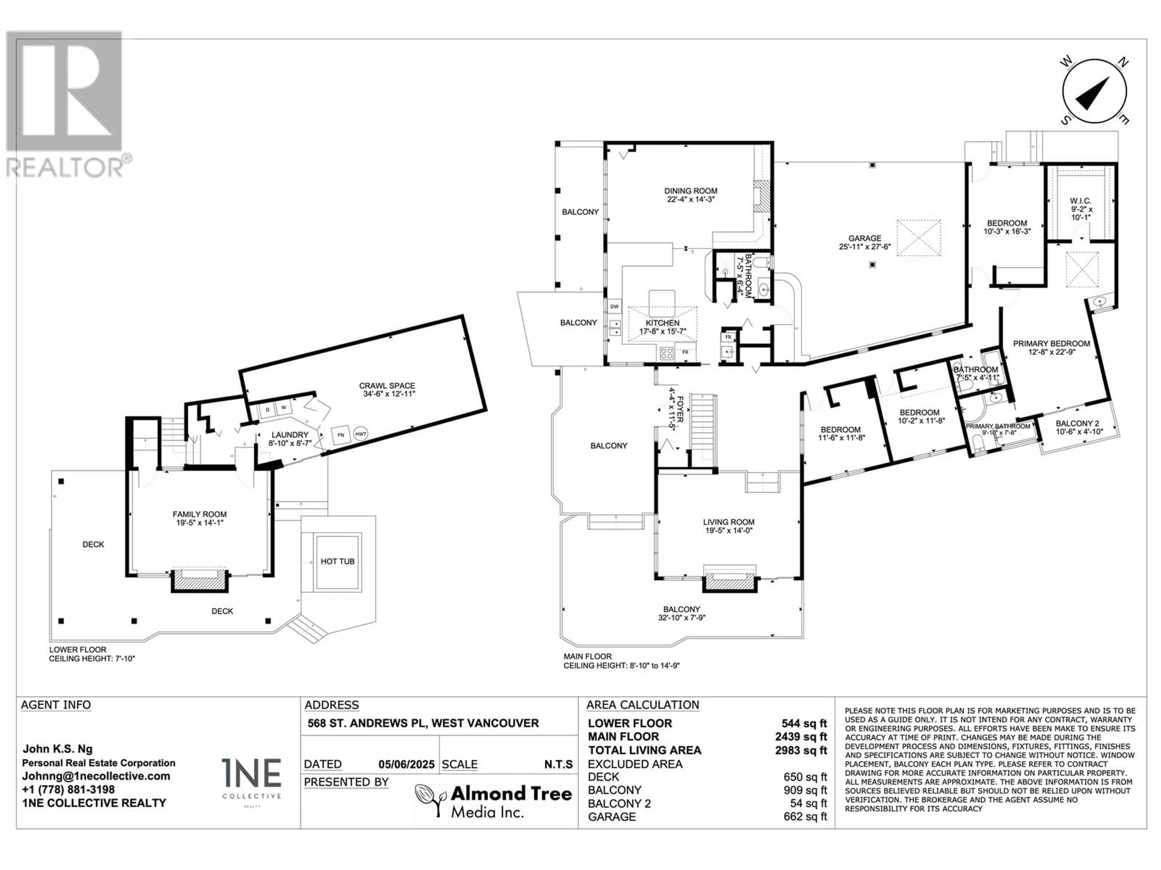 Floor plan for 568 ST. ANDREWS PLACE, West Vancouver British Columbia V7S1V8