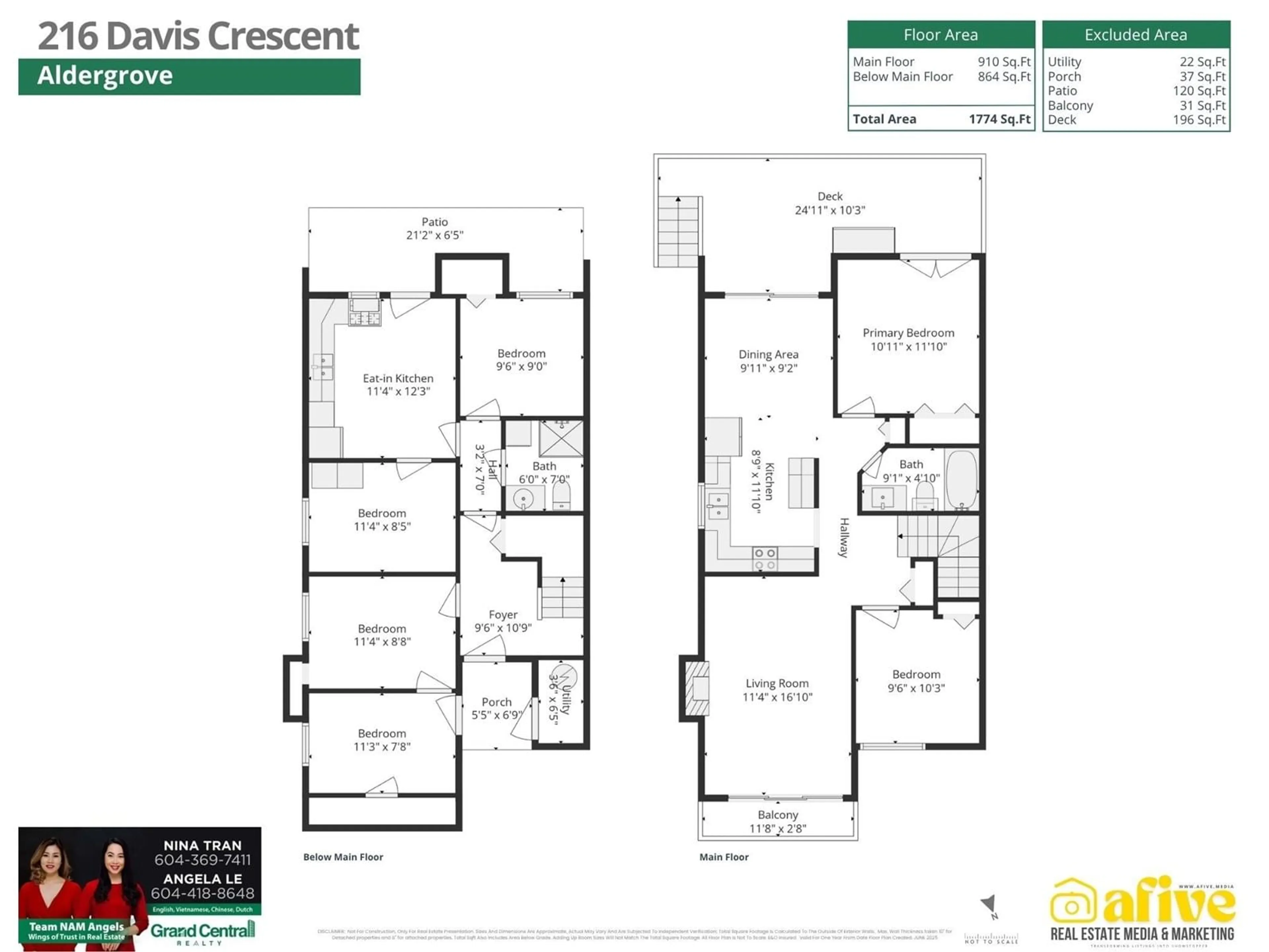 Floor plan for 216 DAVIS, Langley British Columbia V4W3K7