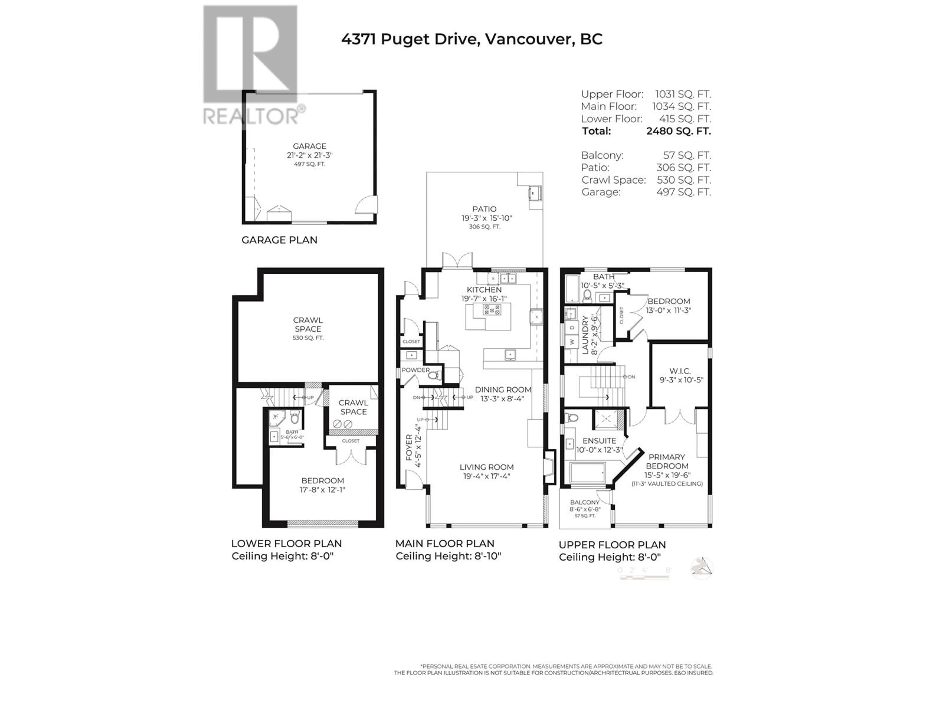 Floor plan for 4371 PUGET DRIVE, Vancouver British Columbia V6L2V7