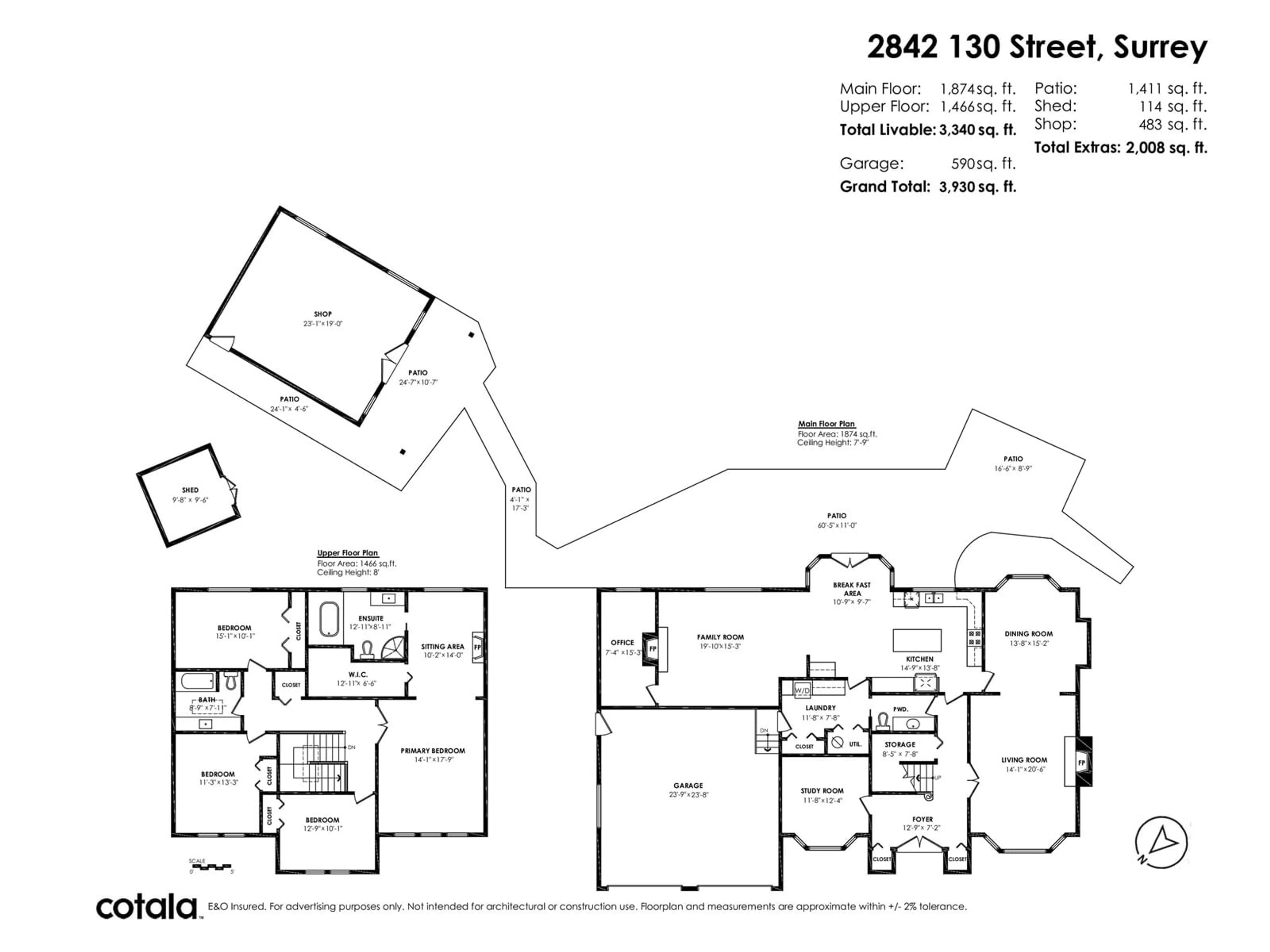Floor plan for 2842 130, Surrey British Columbia V4P1J7
