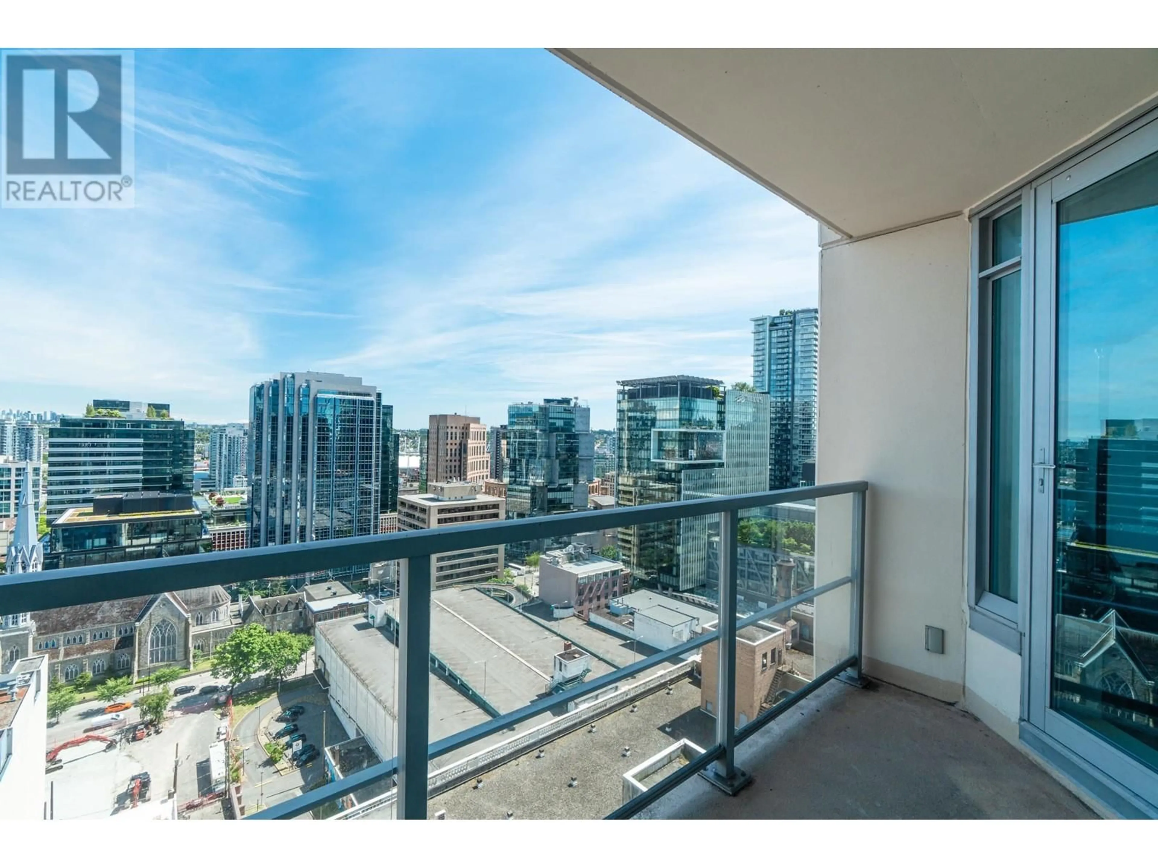 Balcony in the apartment, city buildings view from balcony for 2514 - 610 GRANVILLE STREET, Vancouver British Columbia V6C3T3