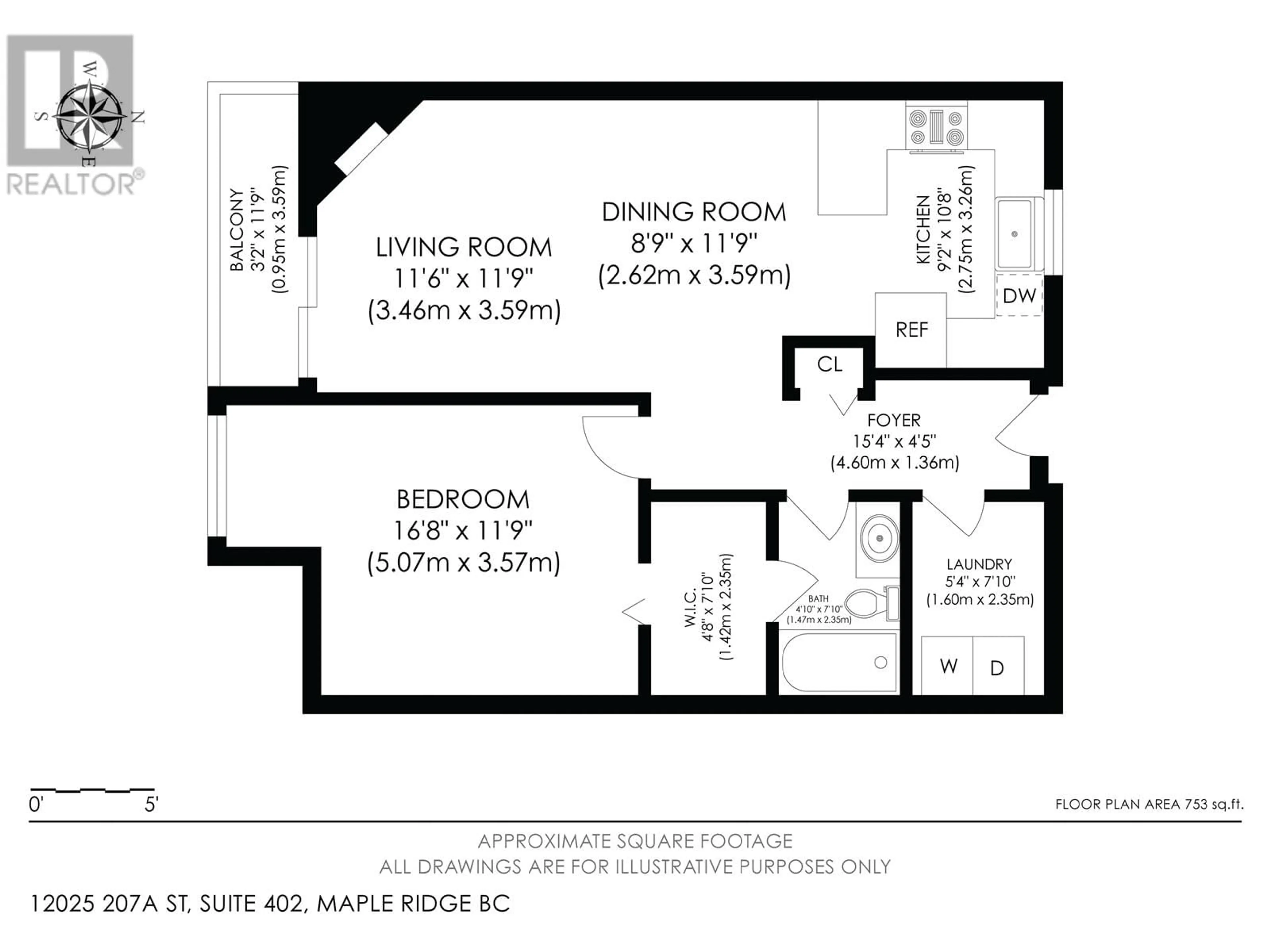 Floor plan for 402 - 12025 207A STREET, Maple Ridge British Columbia V2X0R3