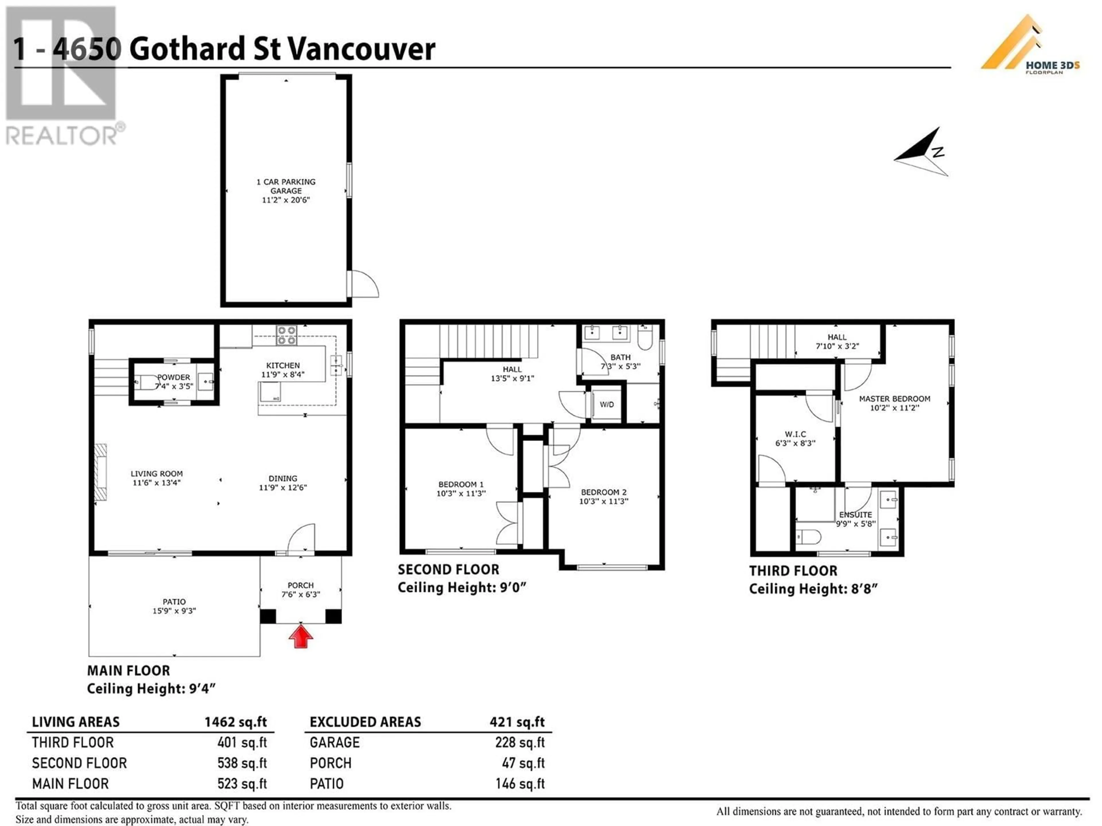 Floor plan for 1 - 4650 GOTHARD STREET, Vancouver British Columbia V5R3K7