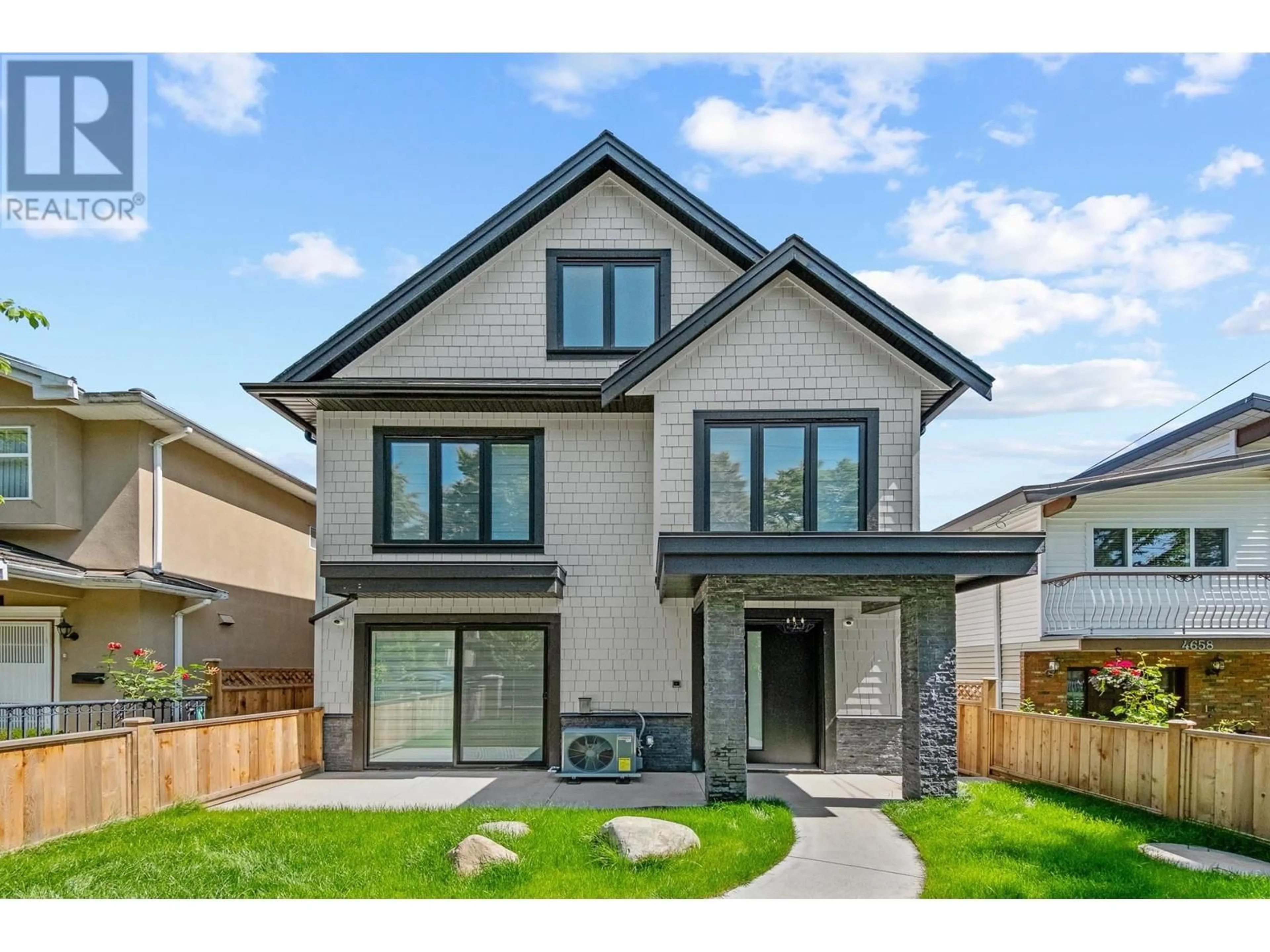 Home with brick exterior material, street for 1 - 4650 GOTHARD STREET, Vancouver British Columbia V5R3K7