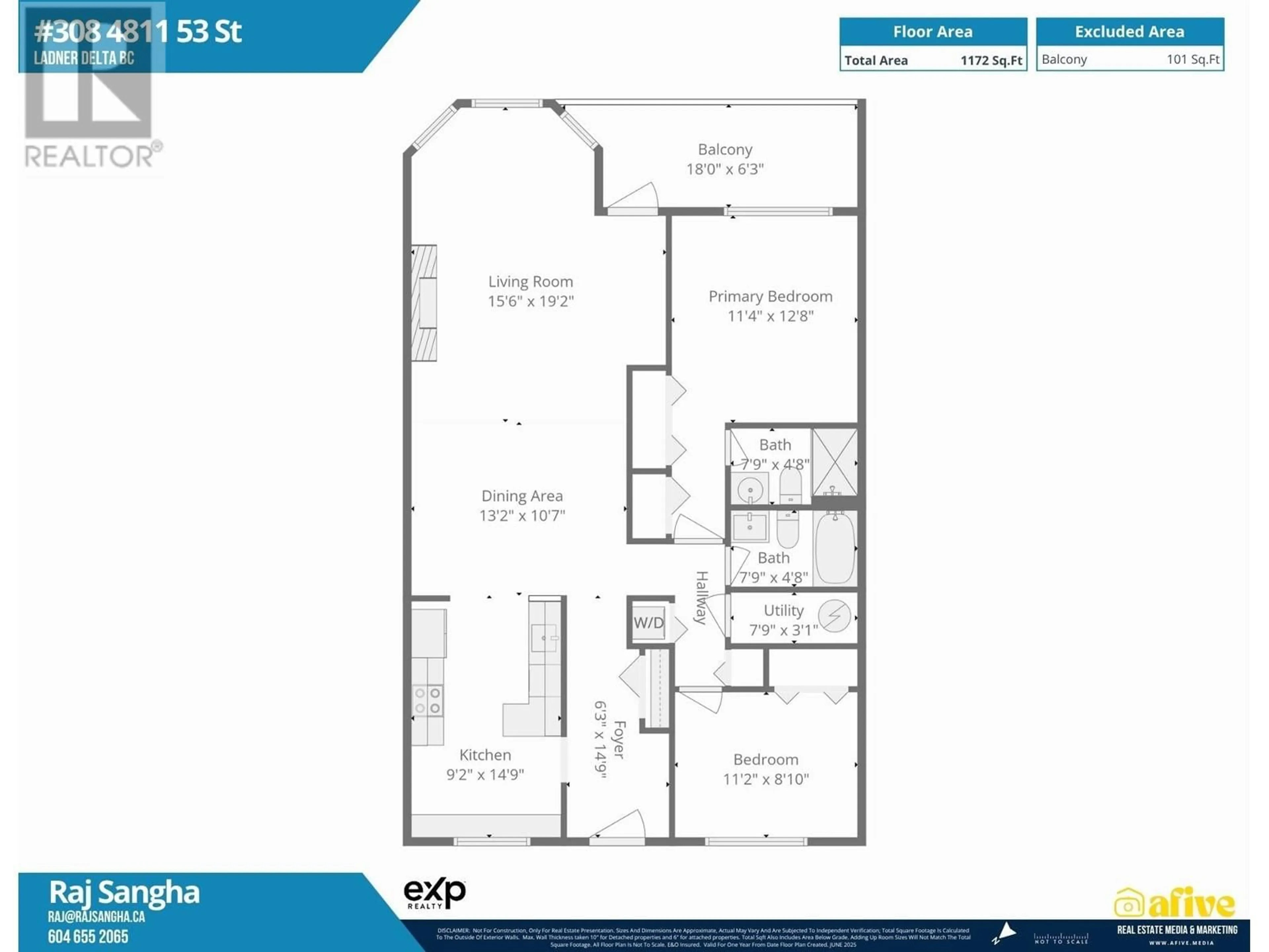 Floor plan for 308 - 4811 53 STREET, Ladner British Columbia V4K2Z3