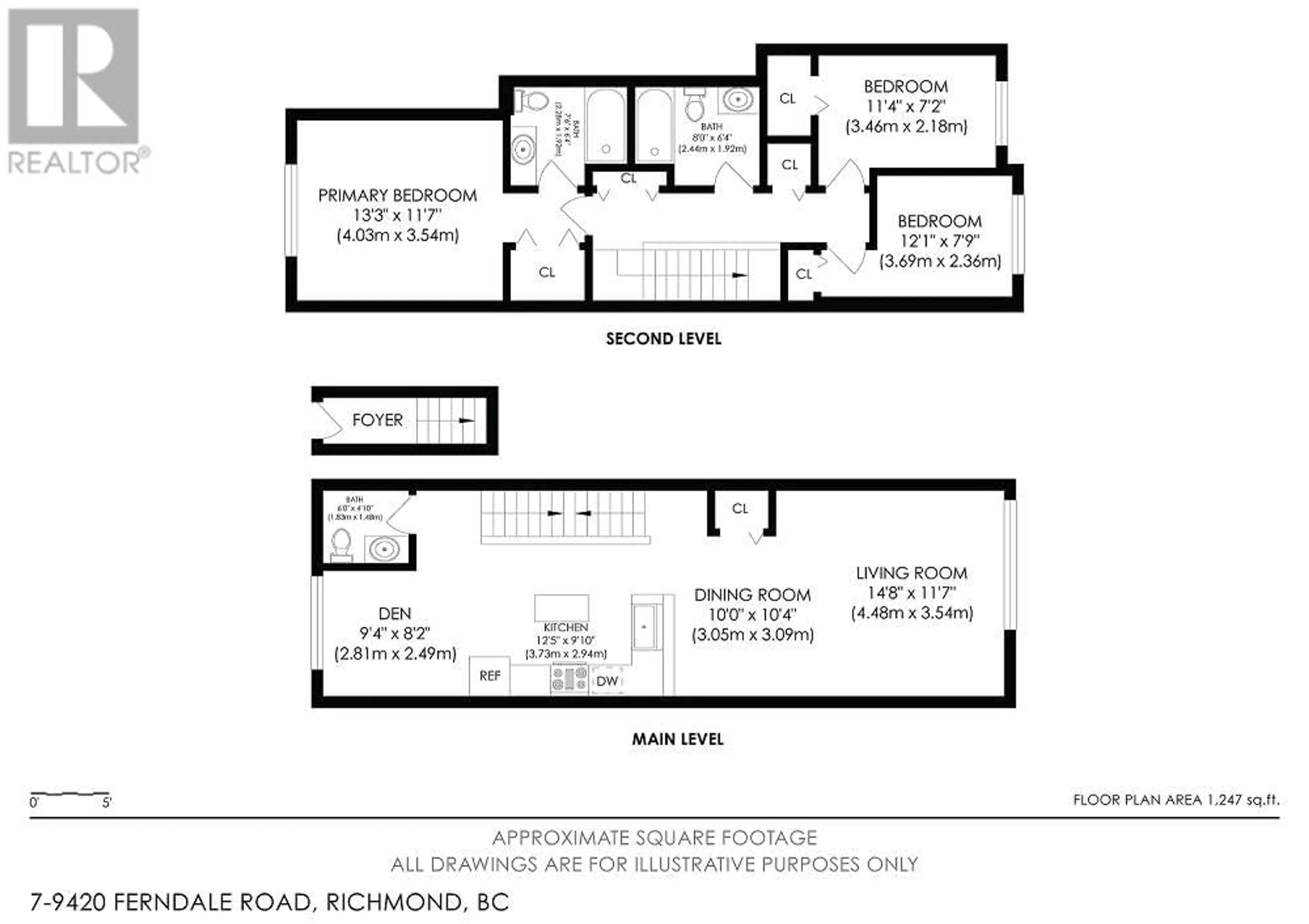 Floor plan for 7 - 9420 FERNDALE ROAD, Richmond British Columbia V6Y0A7