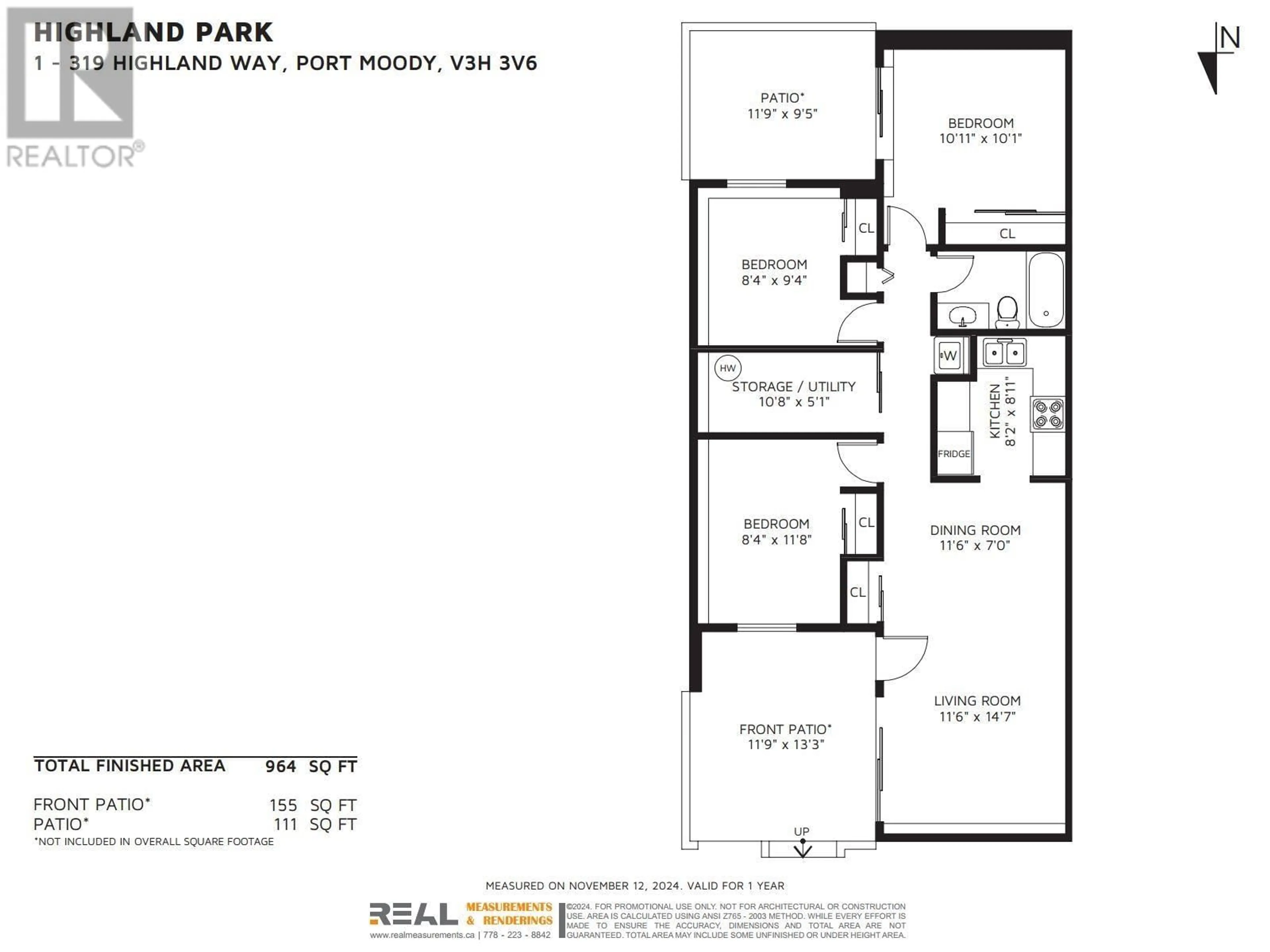Floor plan for 1 - 319 HIGHLAND WAY, Port Moody British Columbia V3H3V6