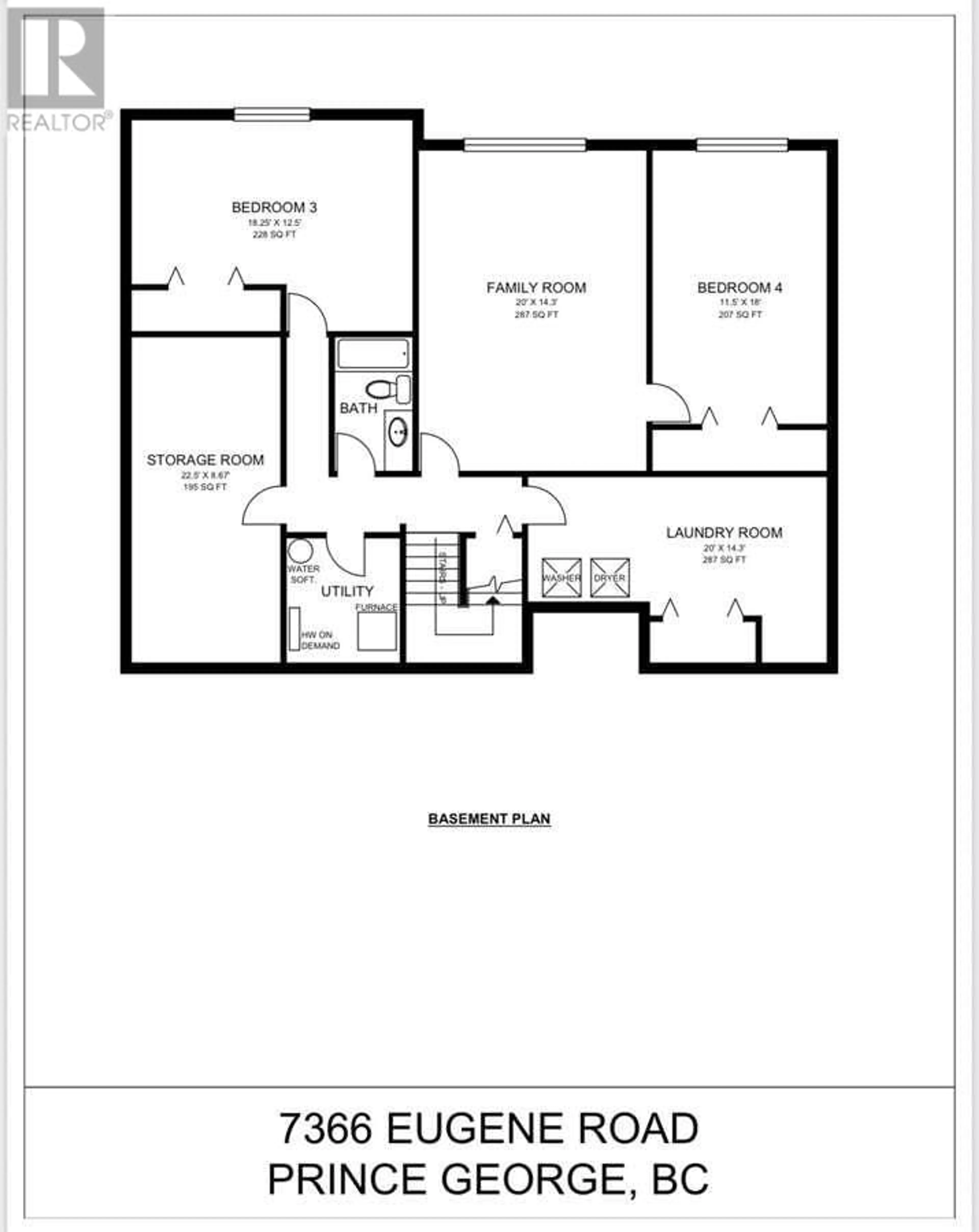 Floor plan for 7366 EUGENE ROAD, Prince George British Columbia V2N5P6