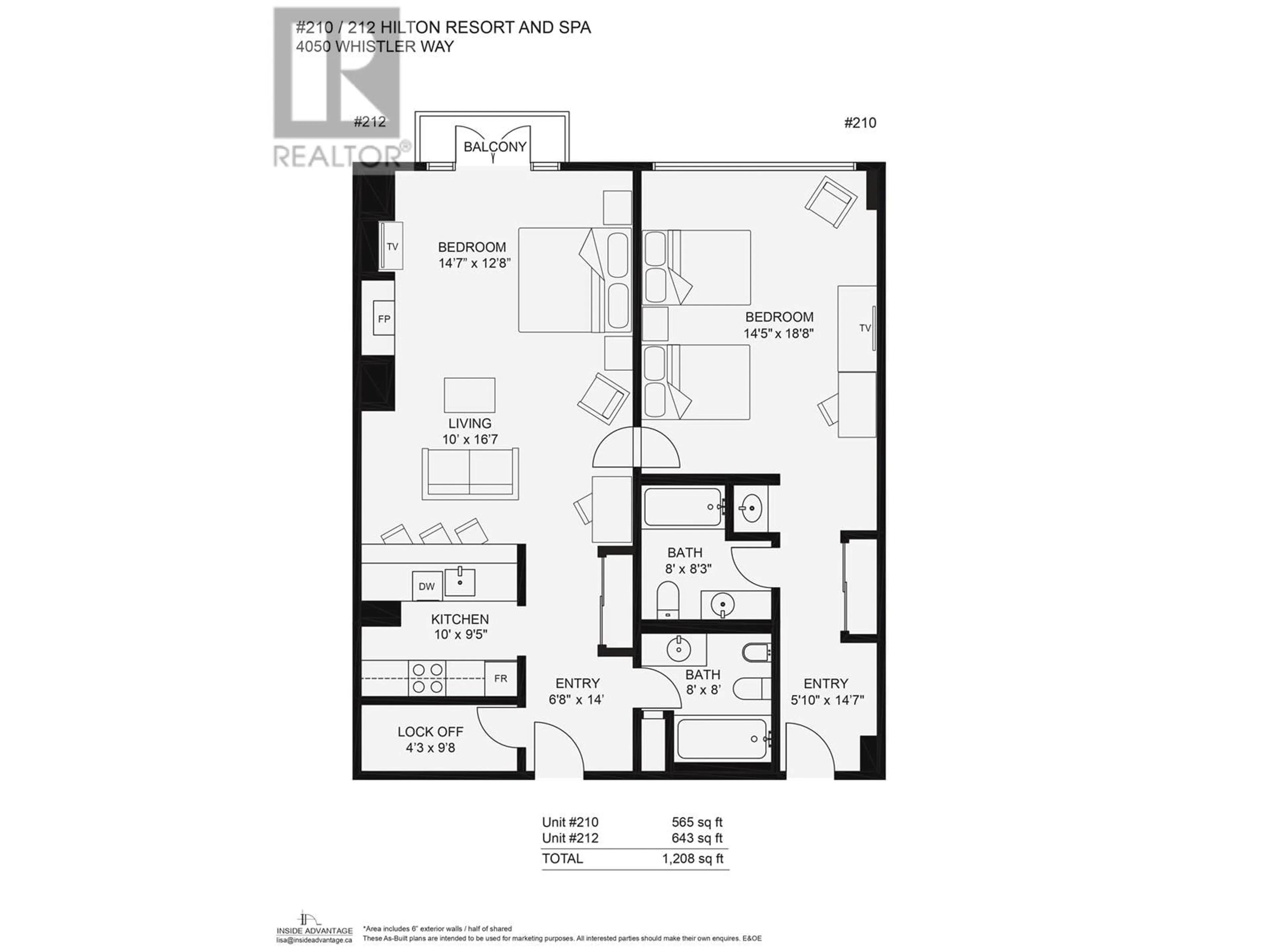 Floor plan for 210/212 - 4050 WHISTLER WAY, Whistler British Columbia V8E1H9