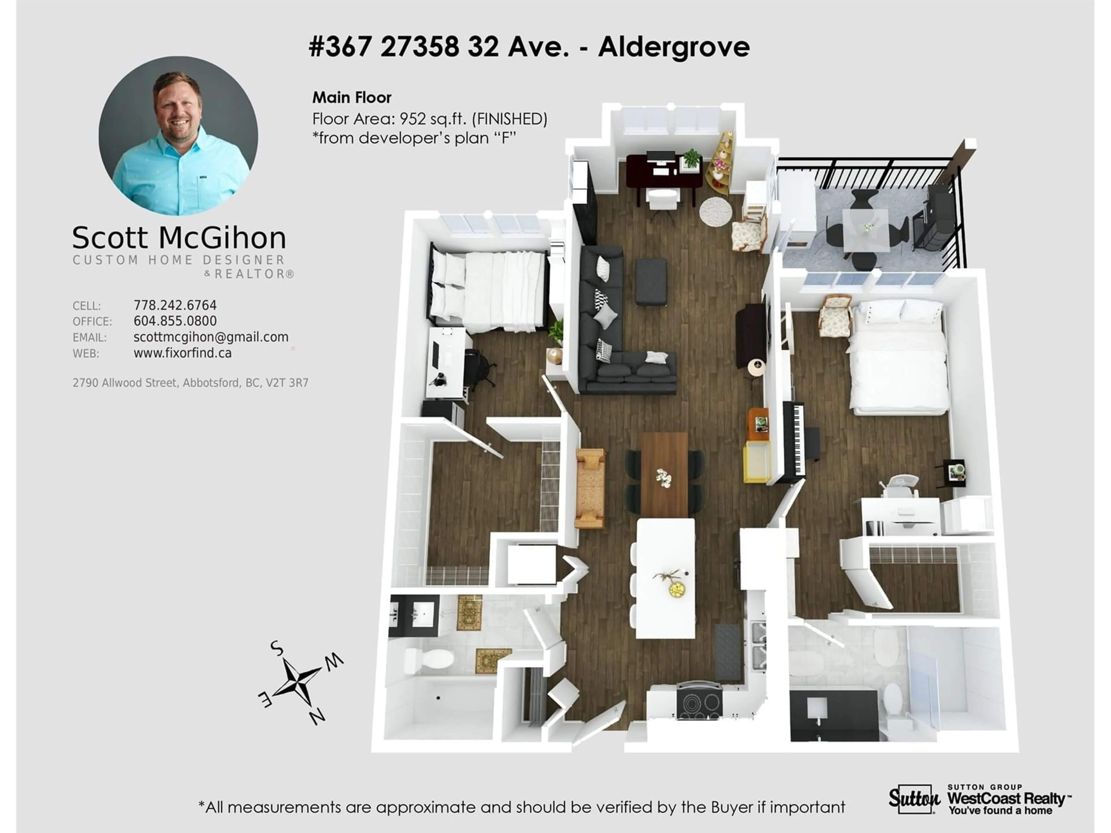 Floor plan for 367 - 27358 32, Langley British Columbia V4W3M5