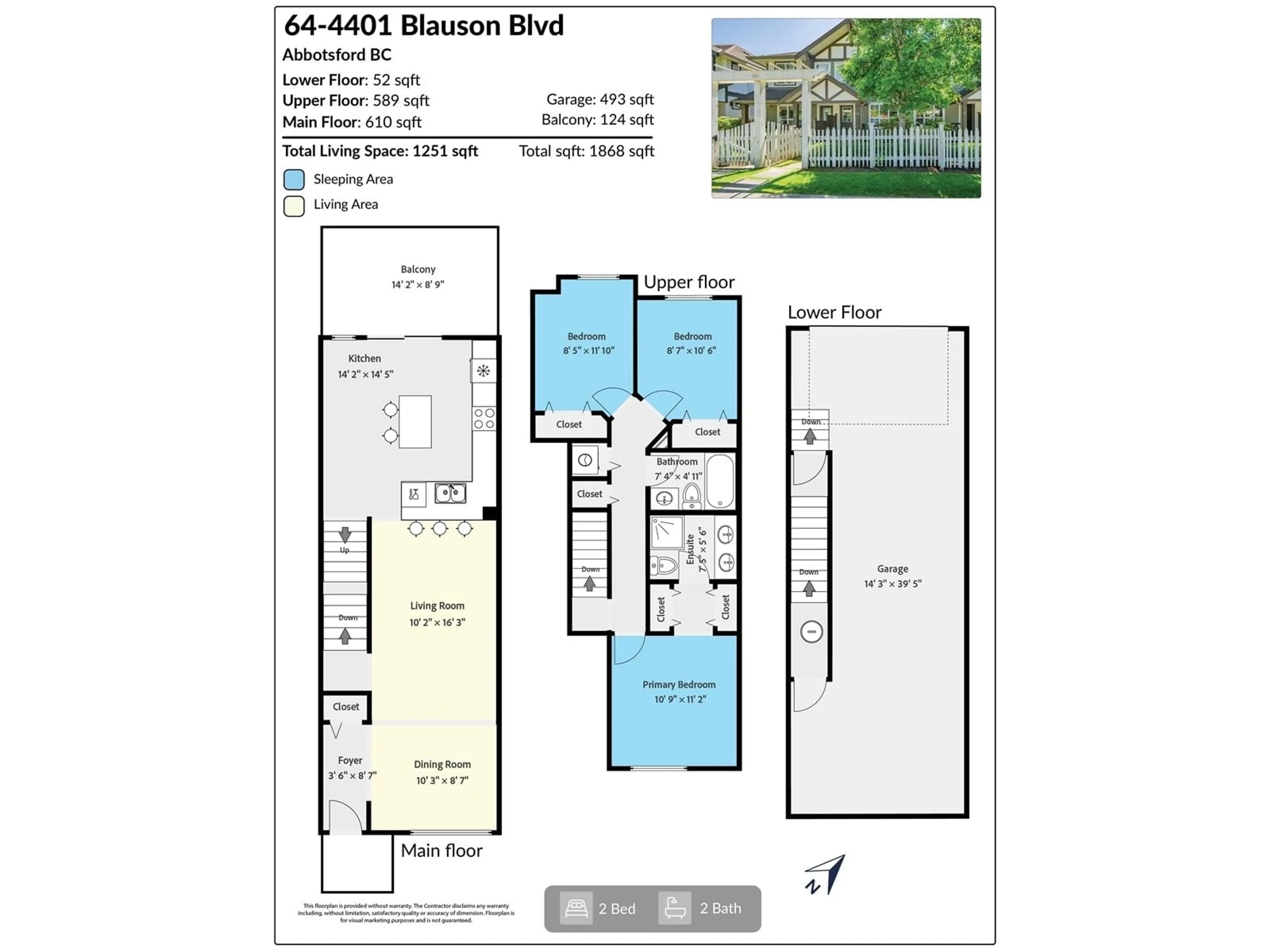 Floor plan for 64 - 4401 BLAUSON, Abbotsford British Columbia V3G0A4