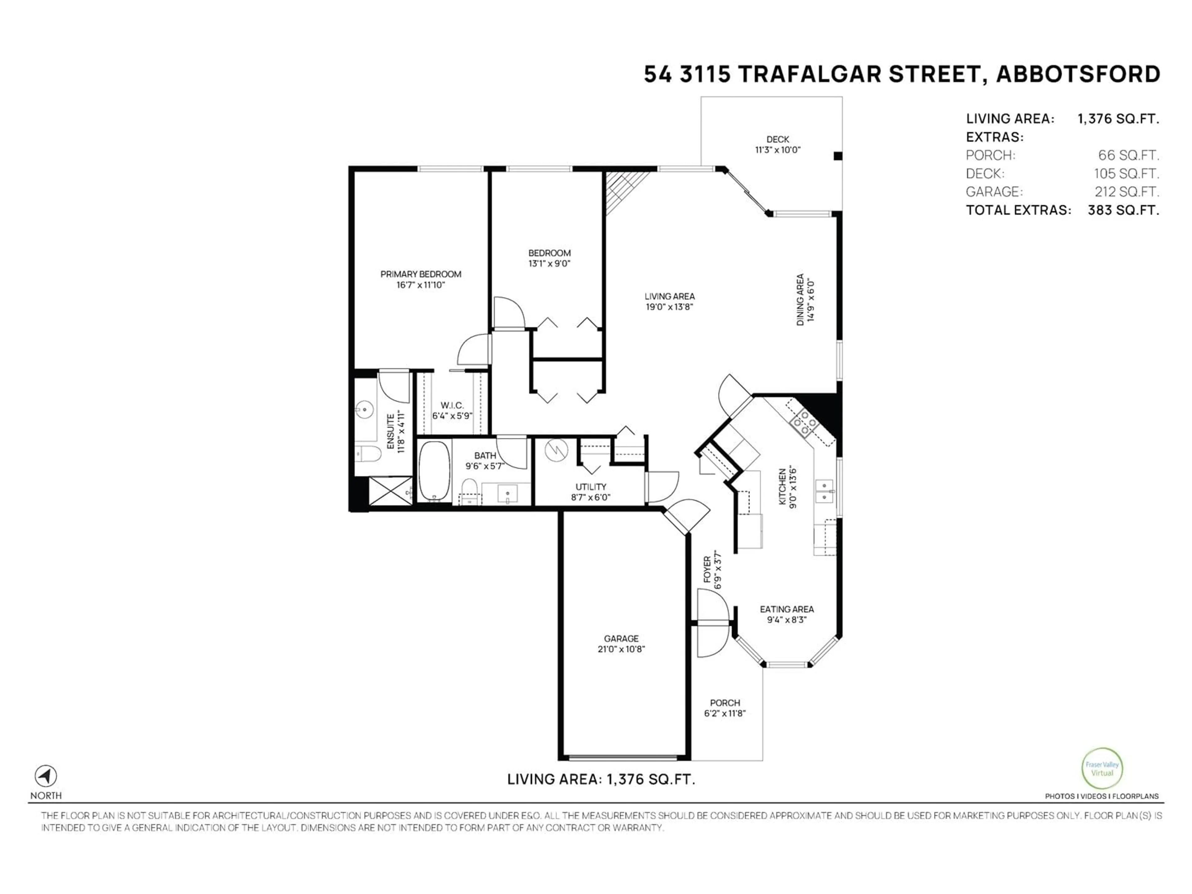 Floor plan for 54 - 3115 TRAFALGAR, Abbotsford British Columbia V2S8C5