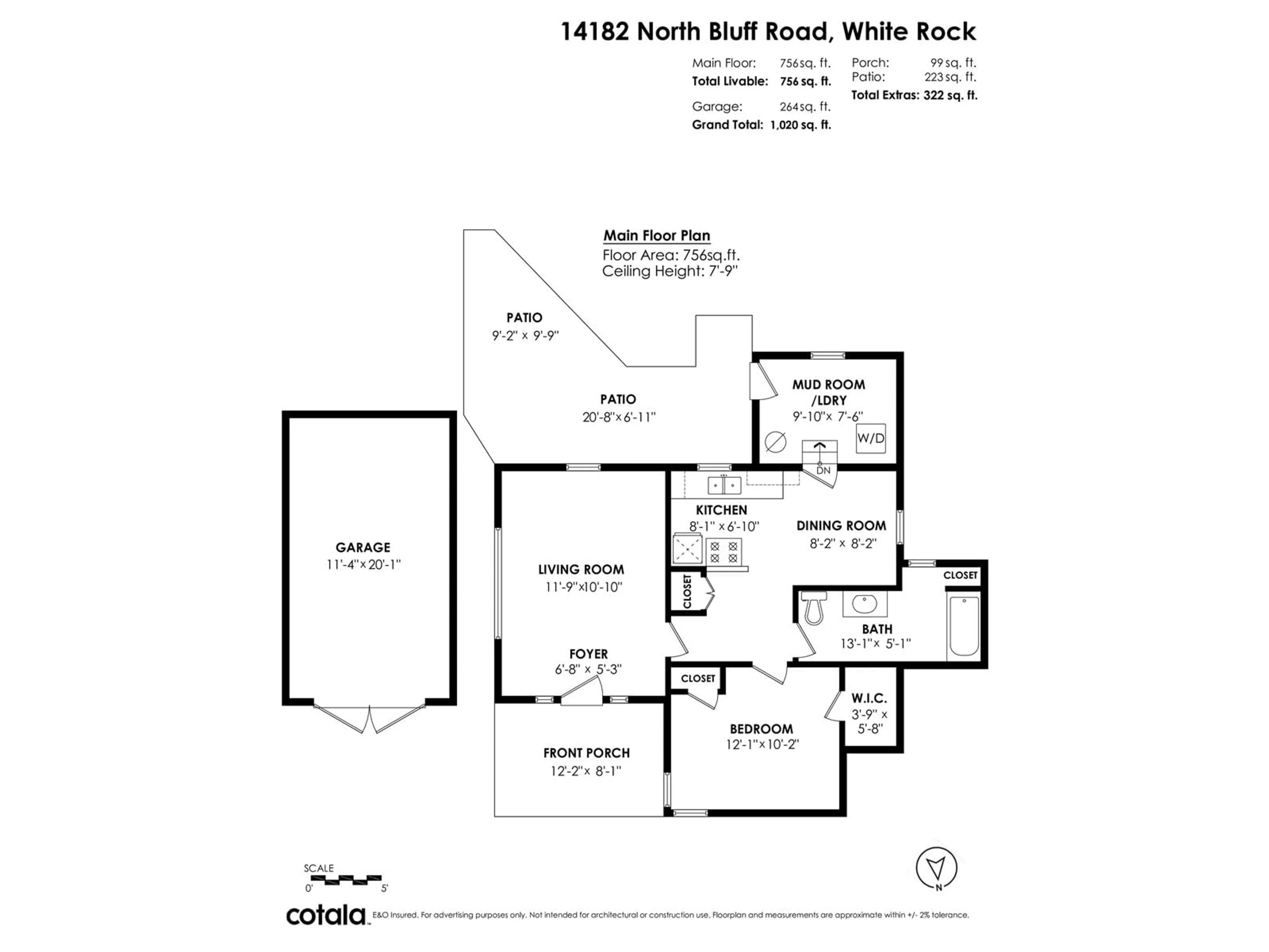 Floor plan for 14182 NORTH BLUFF, White Rock British Columbia V4B3C4