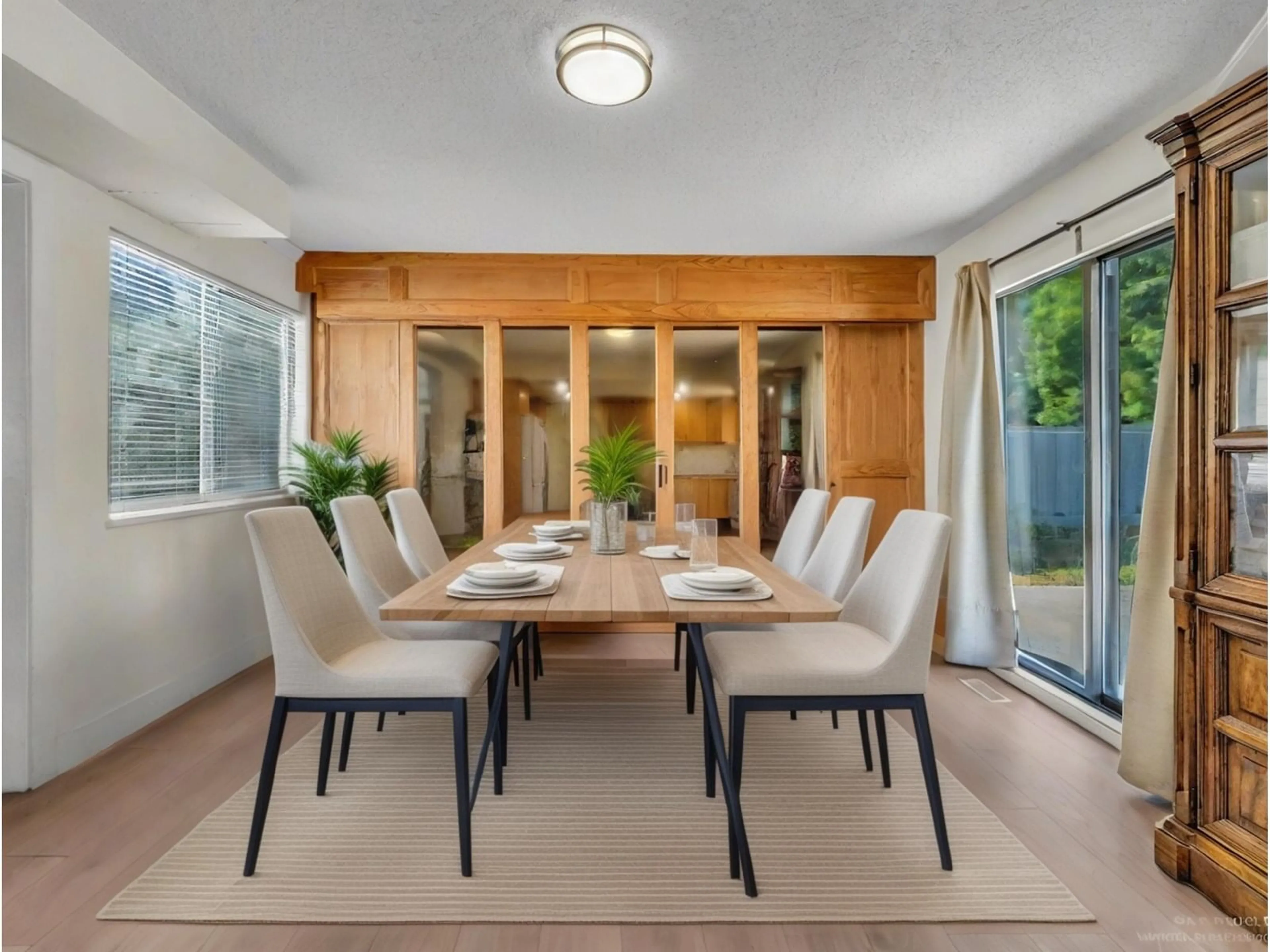 Dining room, wood/laminate floor for 6497 131A, Surrey British Columbia V3W7P4