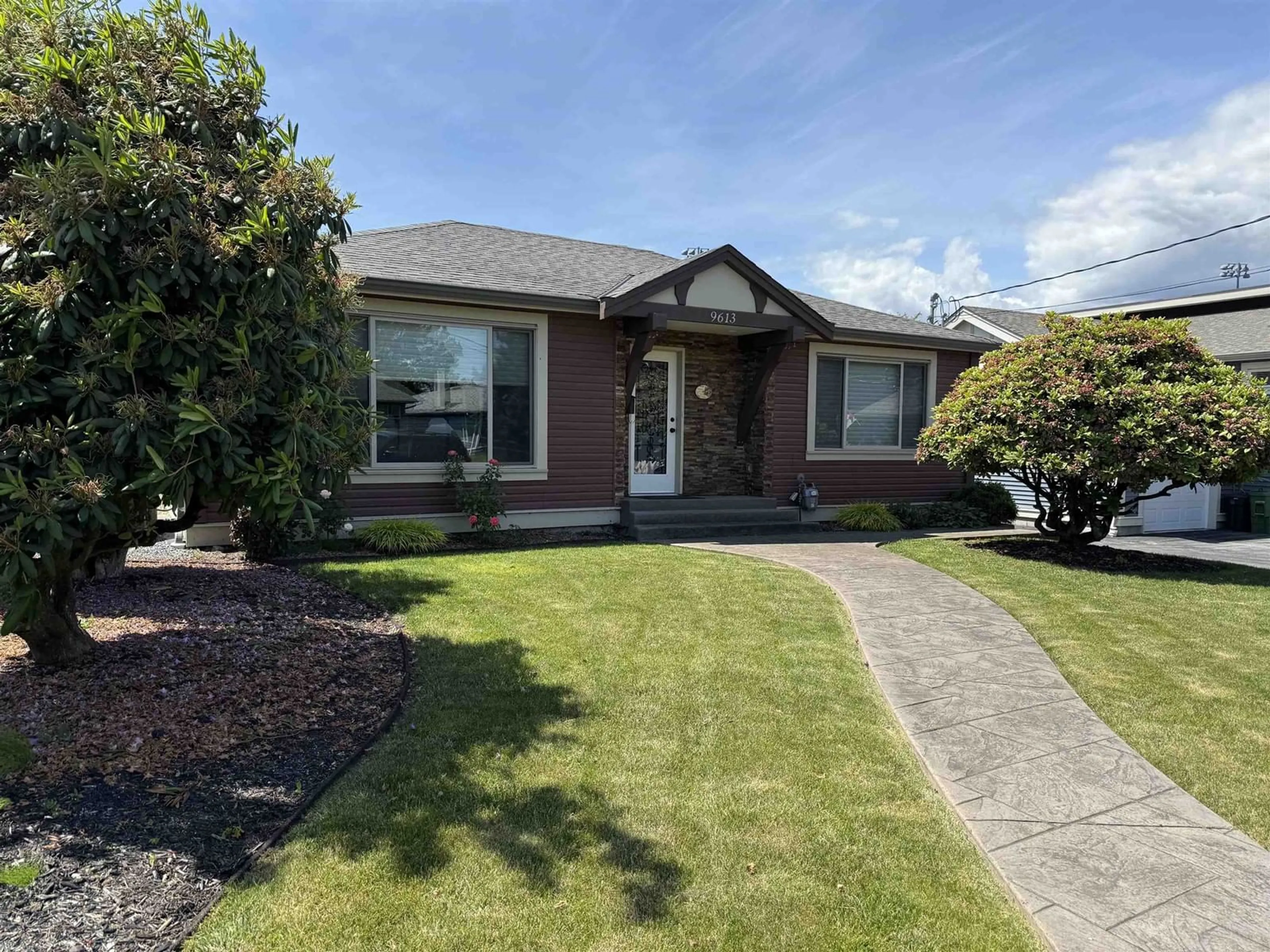 Home with vinyl exterior material, street for 9613 HAZEL STREET, Chilliwack British Columbia V2P5N8